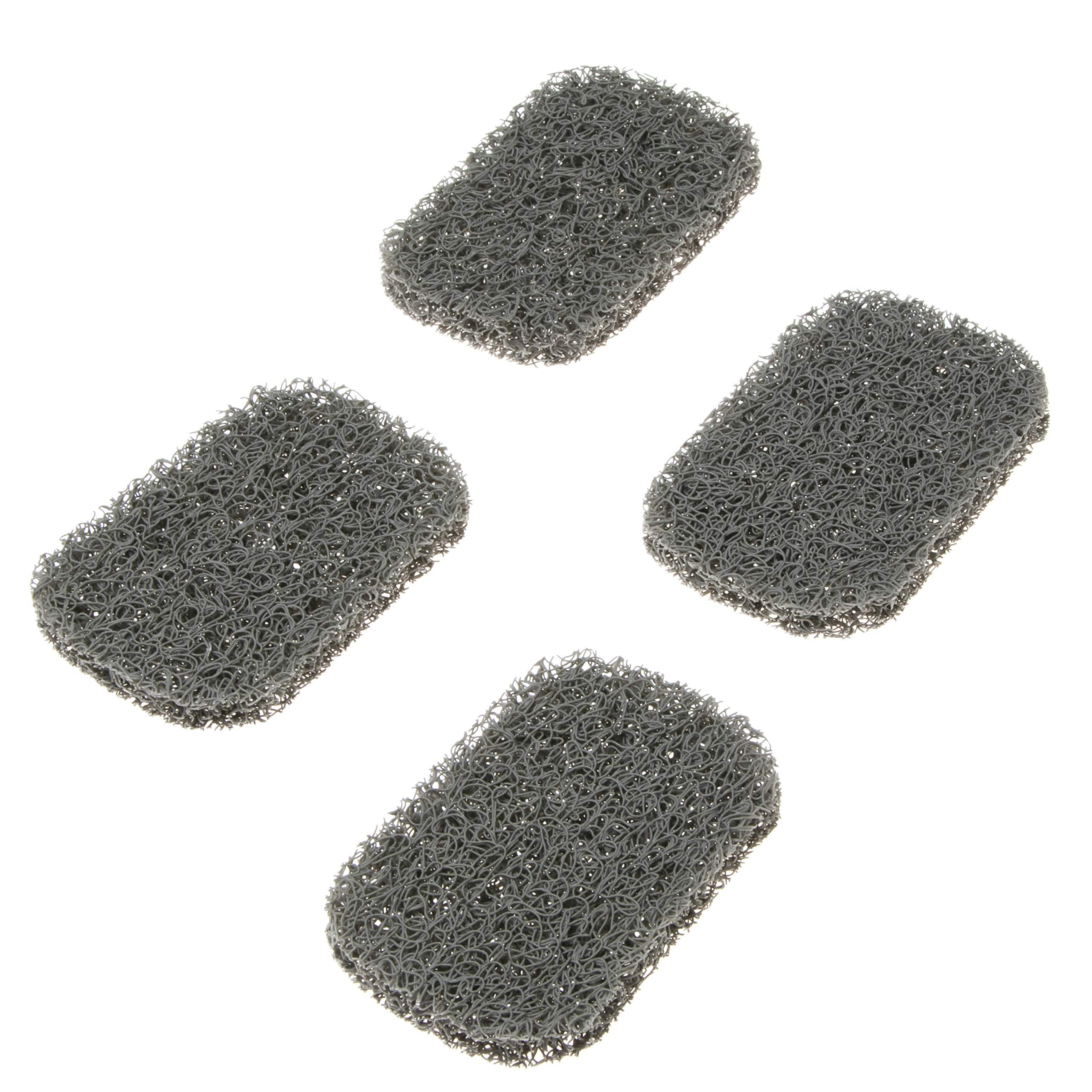 Snowkingdom 4 Pack Gray Soap Saver Draining Lift Pad 2.9'' X 4.5'' Pvc Non-Bpa Non-Slip Durable