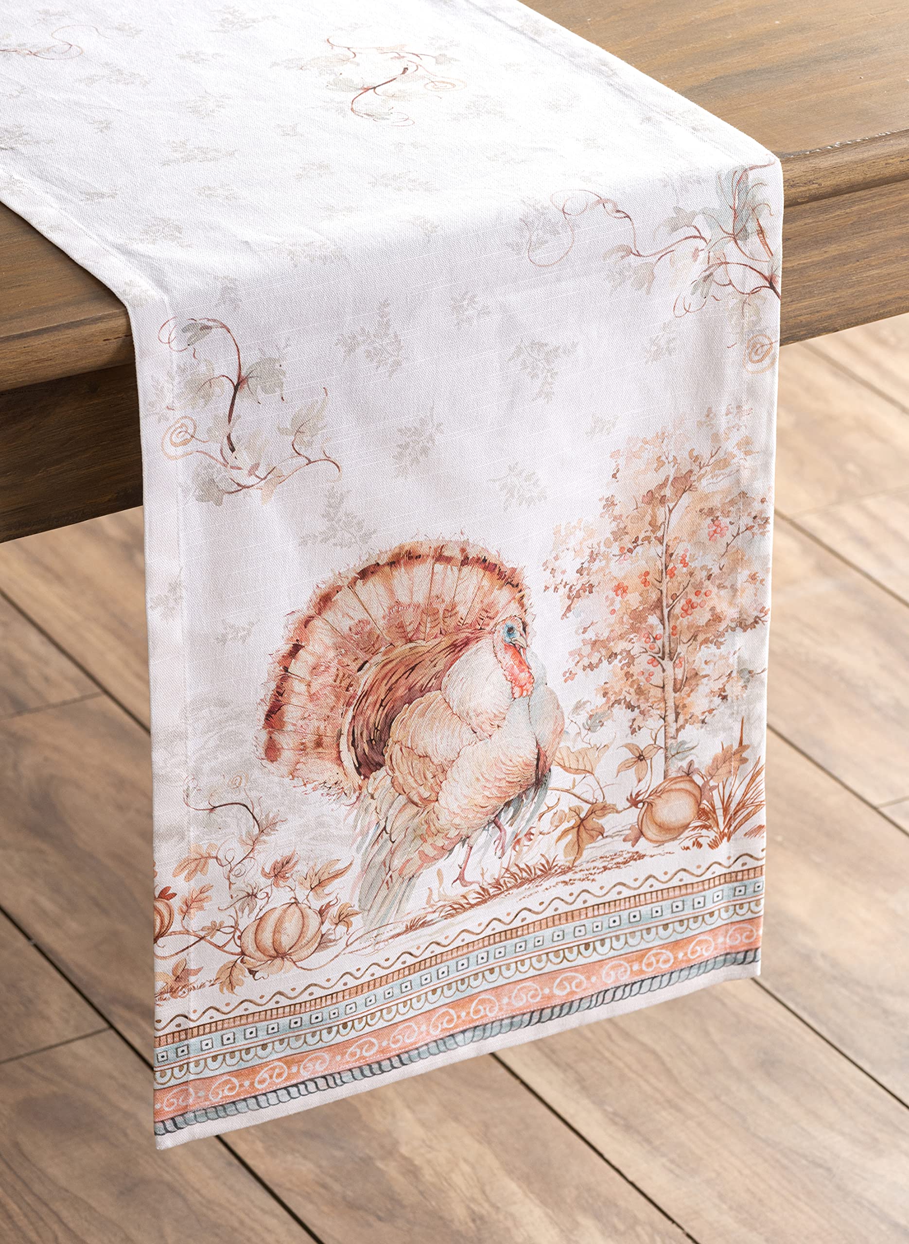 Maison D' Hermine Tablerunner 100% Cotton 14.50Inch X 72Inch Decorative Table Runner Table Runners, Dining, Holidays, Buffet, Gi