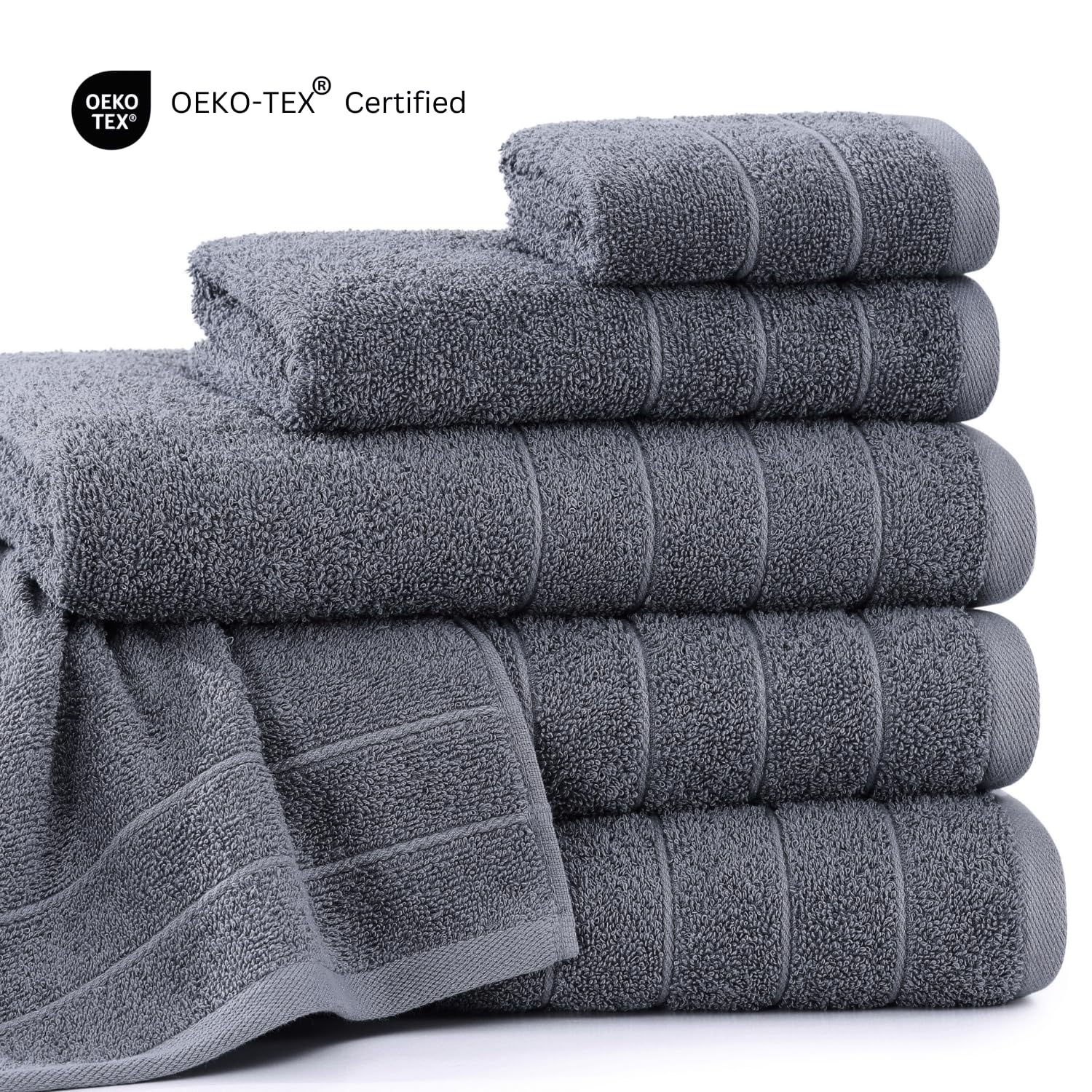 Casa Platino 24 Piece 100% Cotton Towels Set, 2 Bath Sheets, 2 Large Bath Towels(30''X 60''), 2 Gym Towels(24'' X 48''), 6 Hand