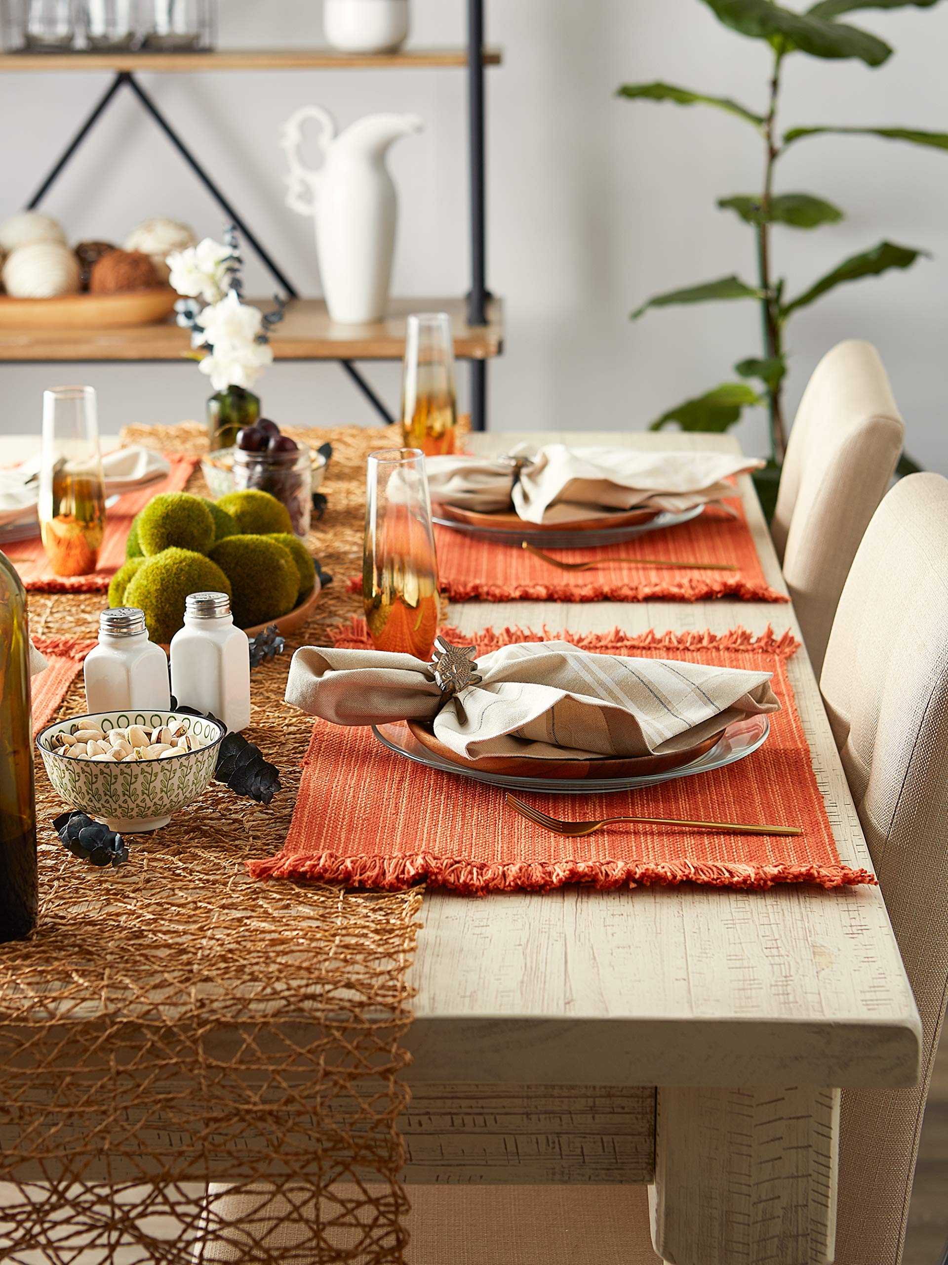 DII Variegated Spice Fringe Placemat (Set of 6)
