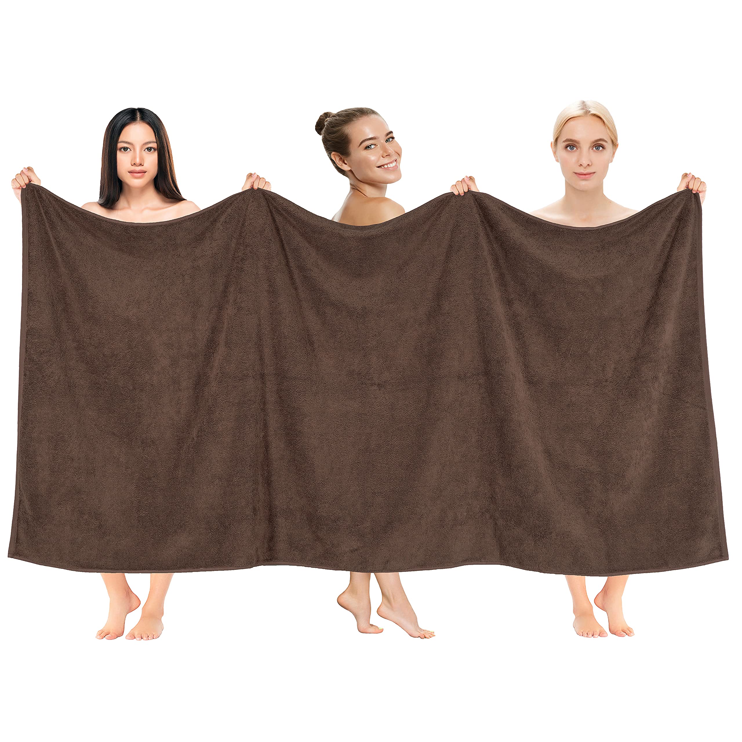 Cotton Paradise Oversized Bath Sheet  100% Cotton 40x80 Clearance Bath Towel Sheet  Jumbo Large Bath Towel for Bathroom  Brown Bath Sheet