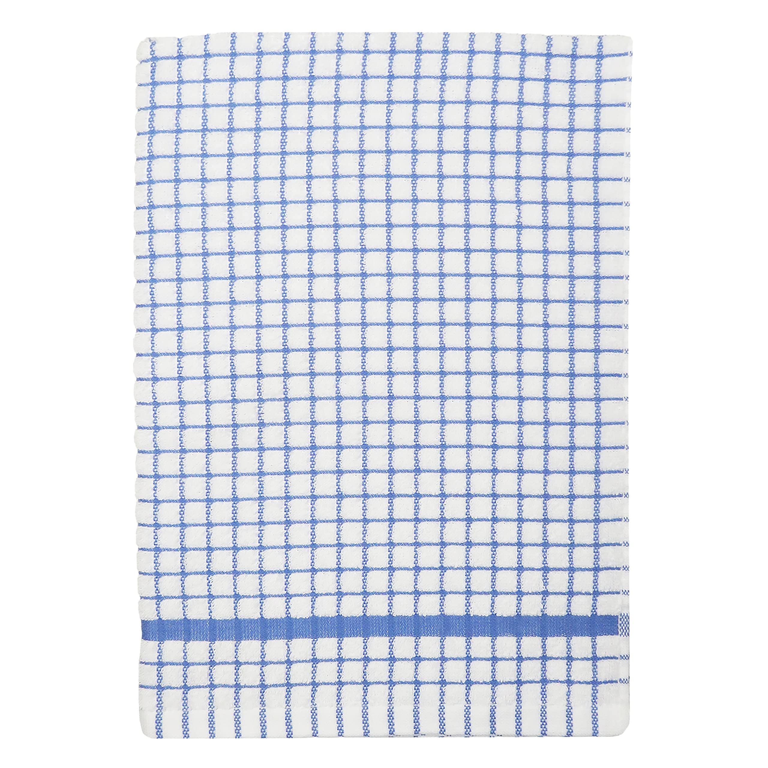 Samuel Lamont Poli-Dri Towel White With Cornflower Blue