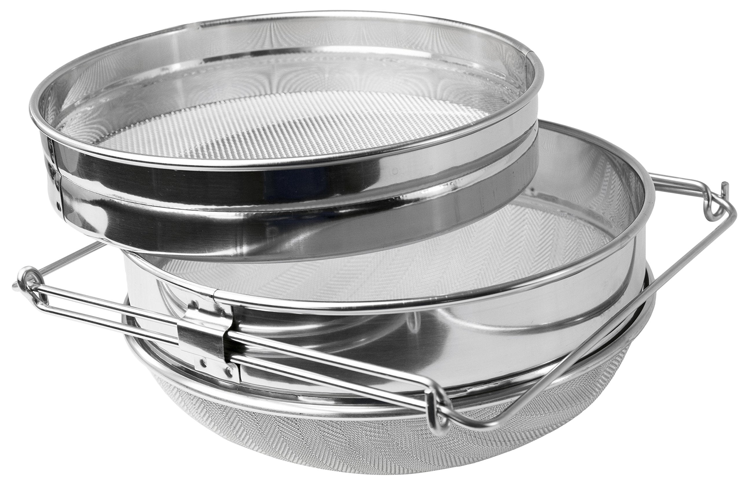 Vivo Stainless Steel Honey Strainer Double Sieve, Bee Keeping Equipment Filter Bee-V101H