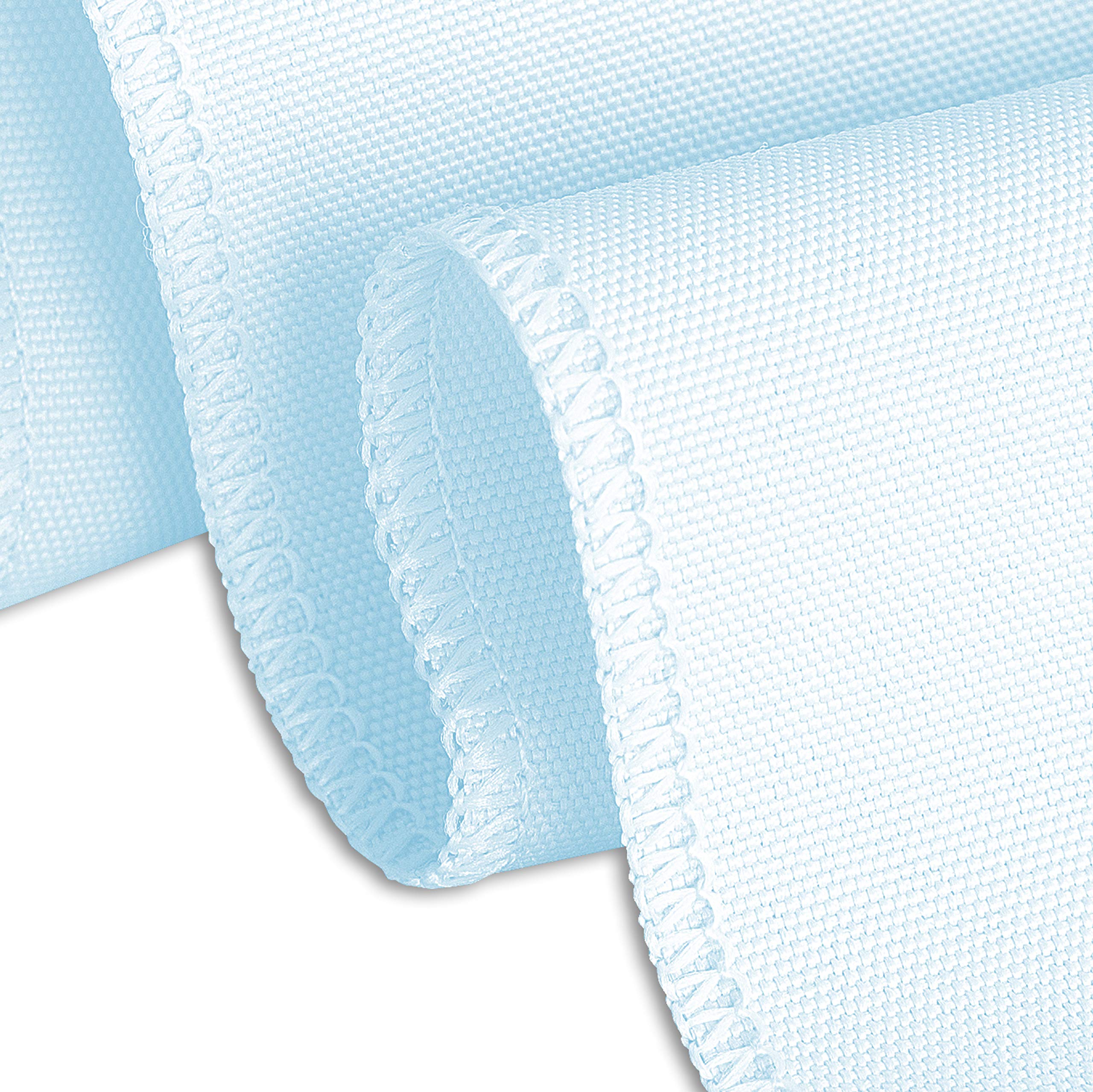 Ltc Linens Tablecloth 90 X 156-Inch Rectangular Polyester Tablecloth With Rounded Corners, Baby Blue, (90156-010171)