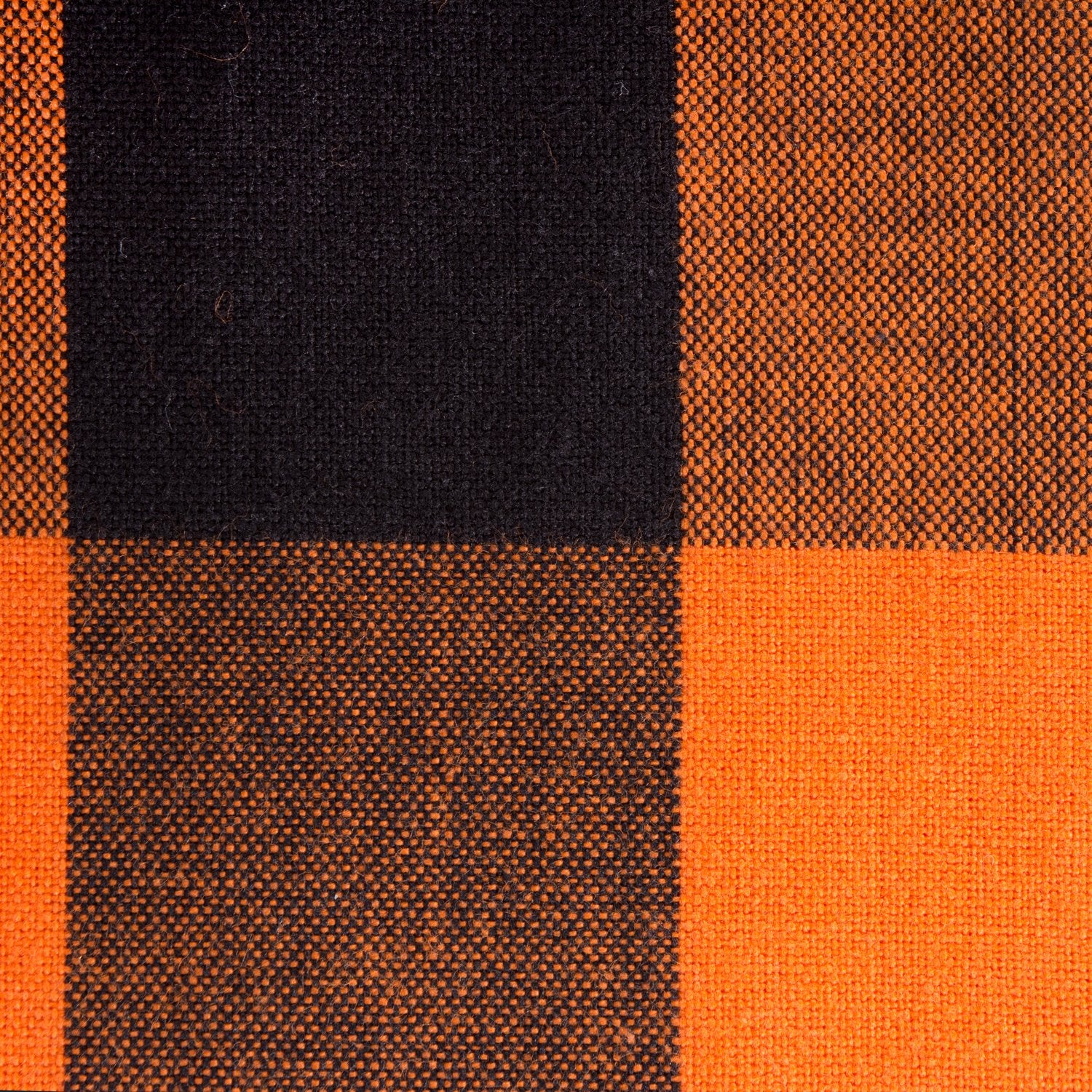 Dii Buffalo Check Collection, Classic Farmhouse Tablecloth, Tablecloth, 70 Round, Orange & Black