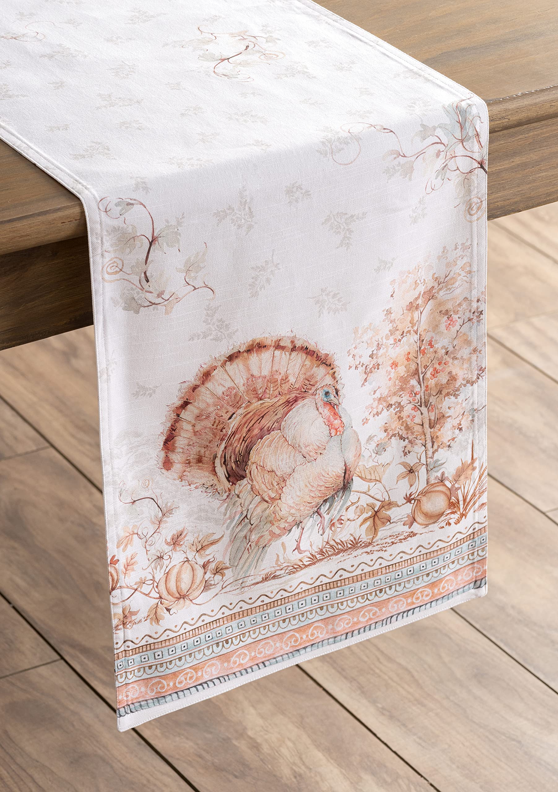 Maison D' Hermine Table Runner 100% Cotton 14.50Inch X 72Inch Decorative Table Runners, Dining, Kitchen, Parties & Camping, Givi