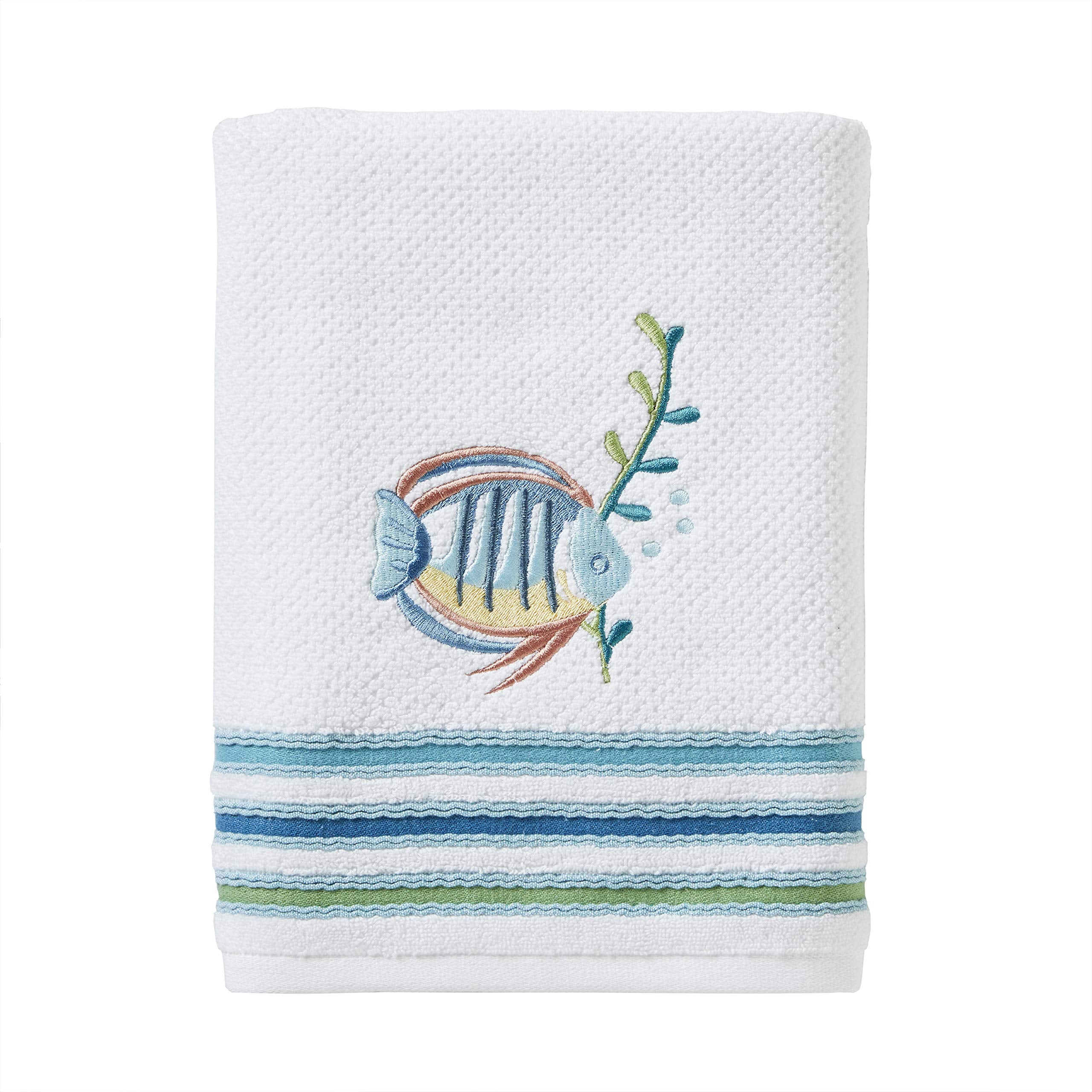 Skl Home Ocean Watercolor Bath Towel, White