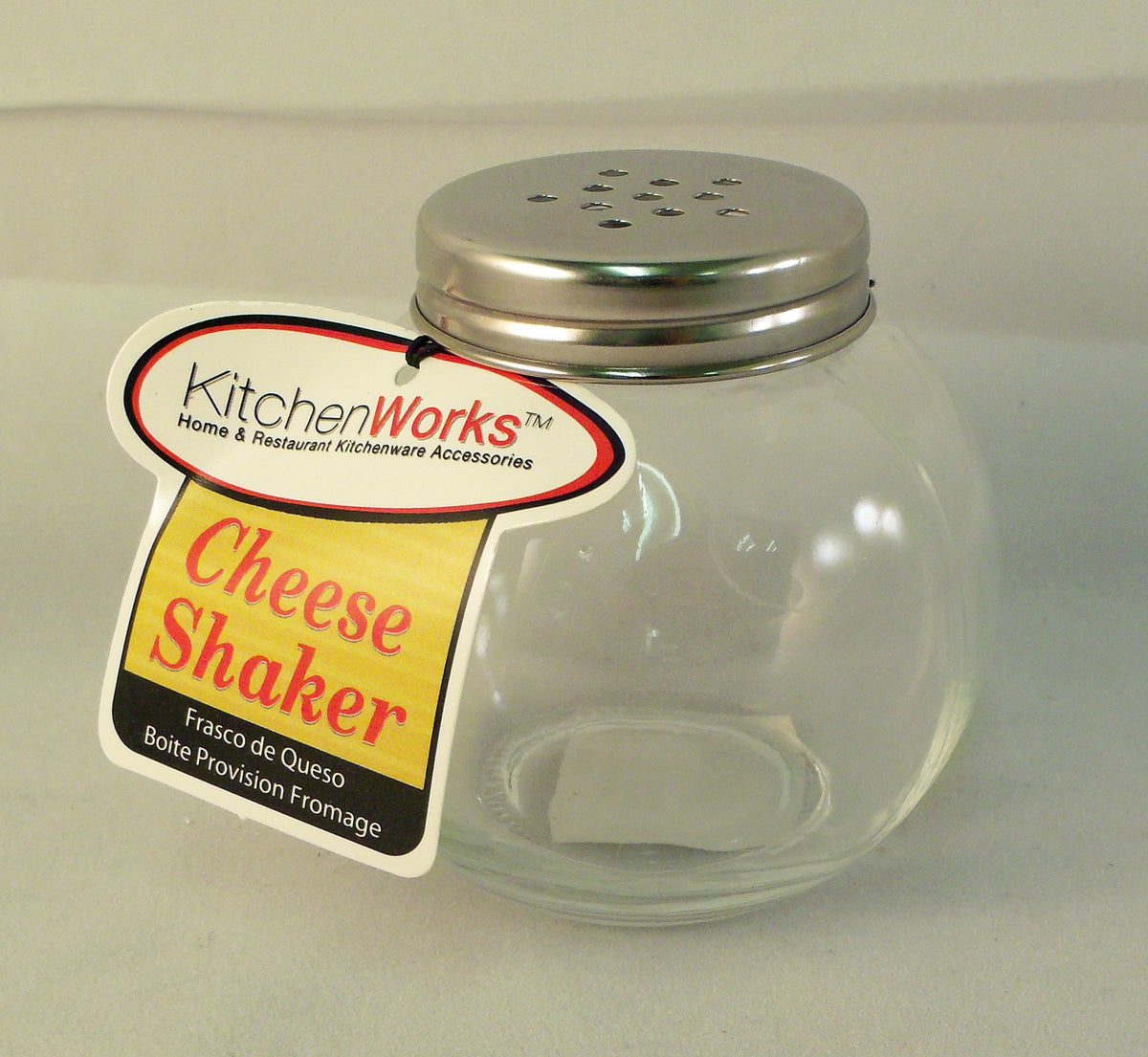 Kitchen Works Glass Sphere Cheese Shaker With Stainless Steel Top