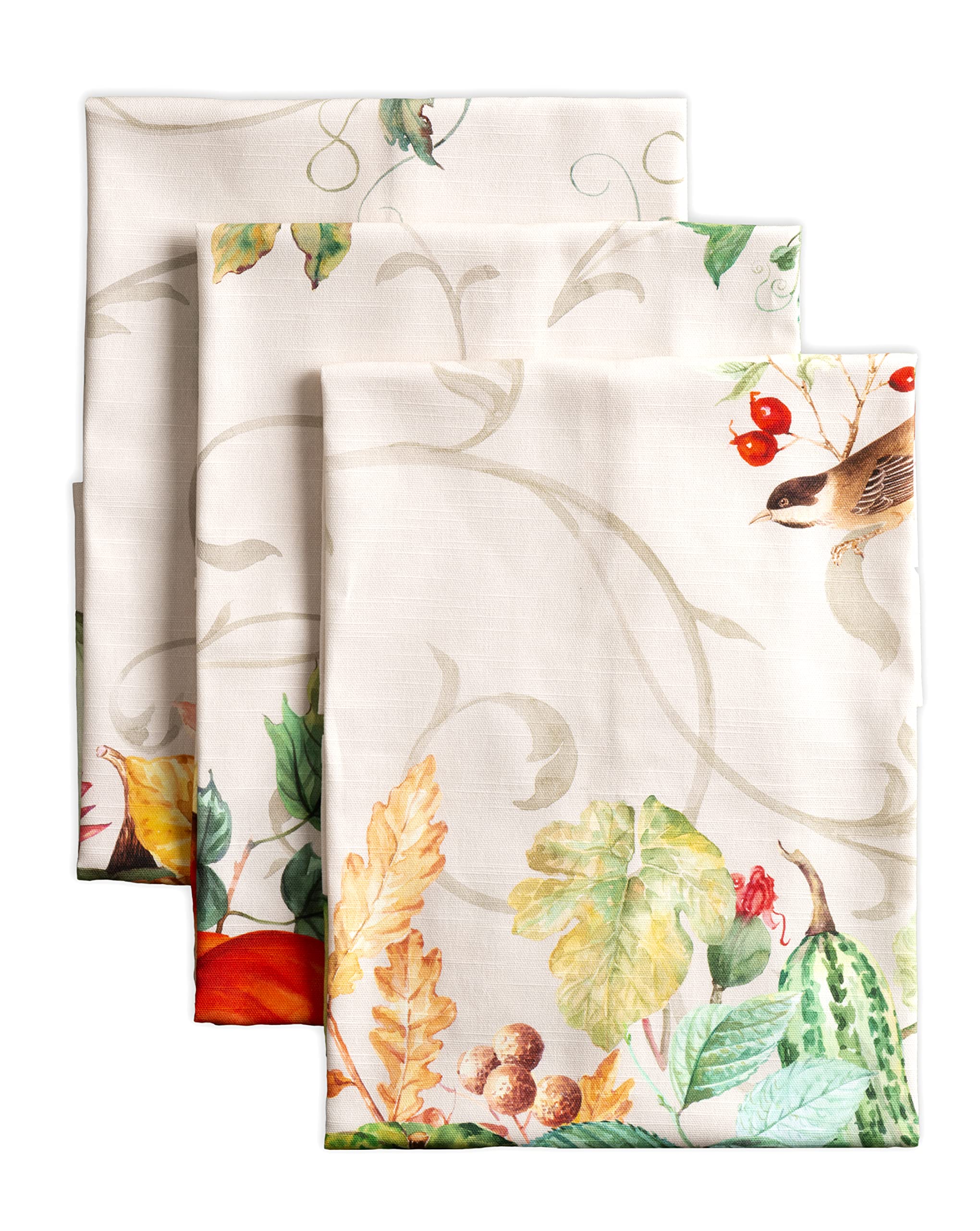 Maison D' Hermine Dish Cloth 100% Cotton Set Of 3 Quick Drying Dish Towels For Gifts, Dining, Kitchen, Parties & Tea, Lumina - T