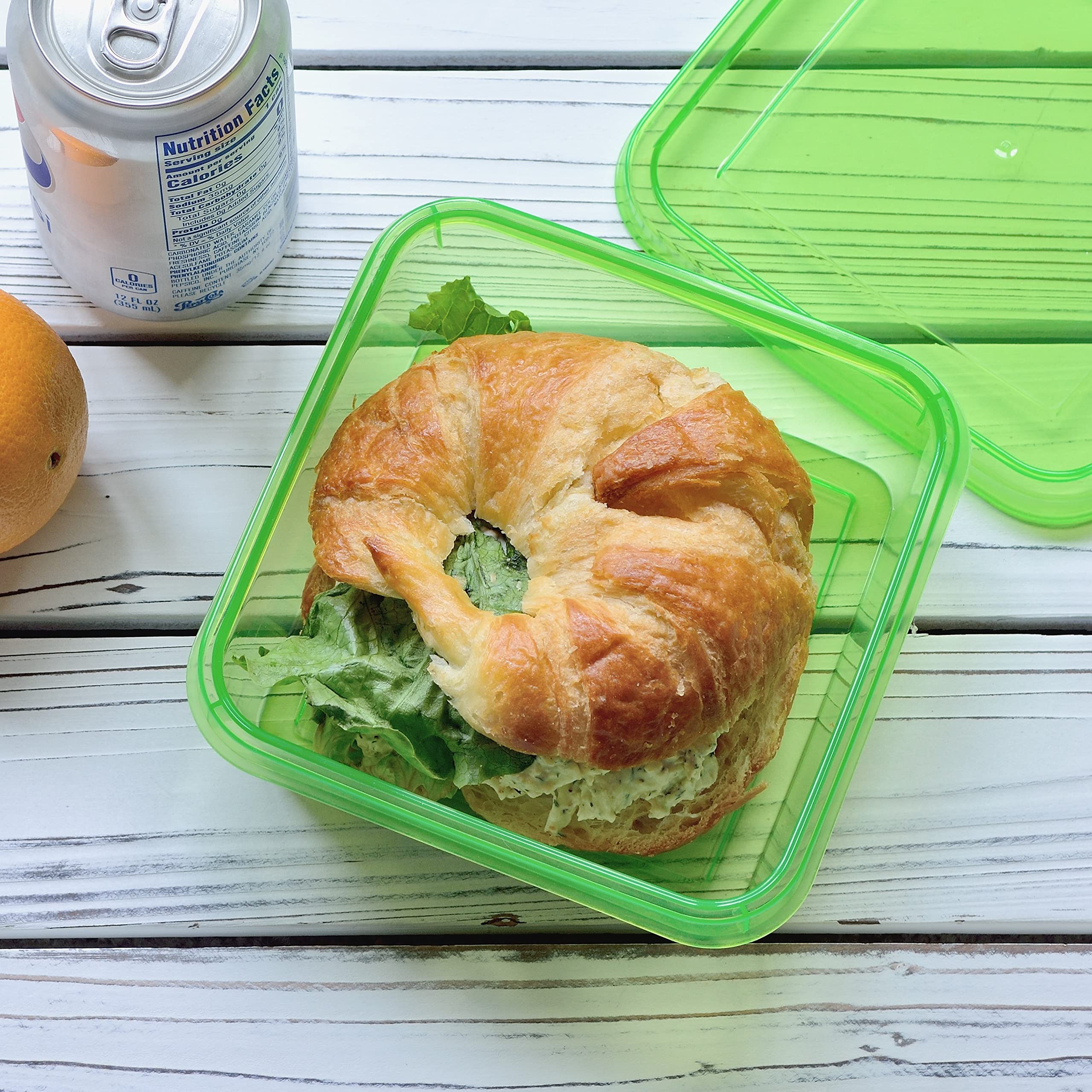 Youngever 3 Pack 20 Ounce Sandwich Containers For Lunch Box, Reusable Food Storage Containers, Meal Prep Containers, Single Sand