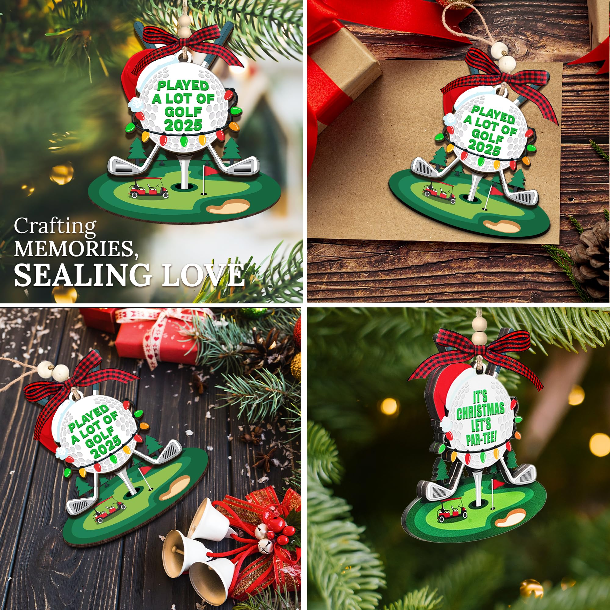 HEXMOZ Golf Christmas Ornaments 2025 - Christmas Golf Gifts for Men - Golfing Gifts for Golfers, Players, Fans - Cool Sports Pre