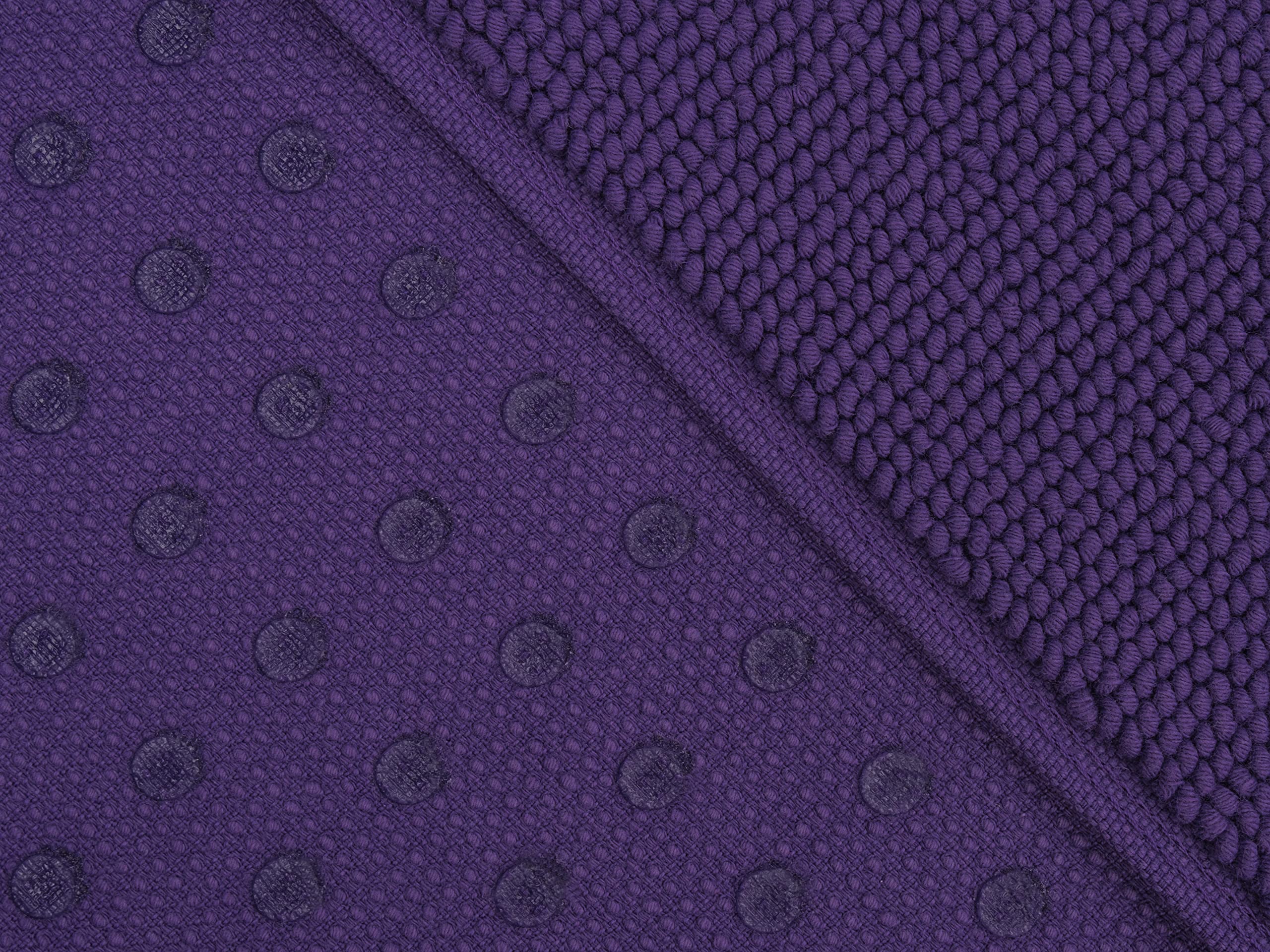 Cotton Paradise Bath Rug for Bathroom  17x24 inch 100% Cotton Non Slip Bath Mat Rug  Soft Absorbent Machine Washable  Purple Bath Rug