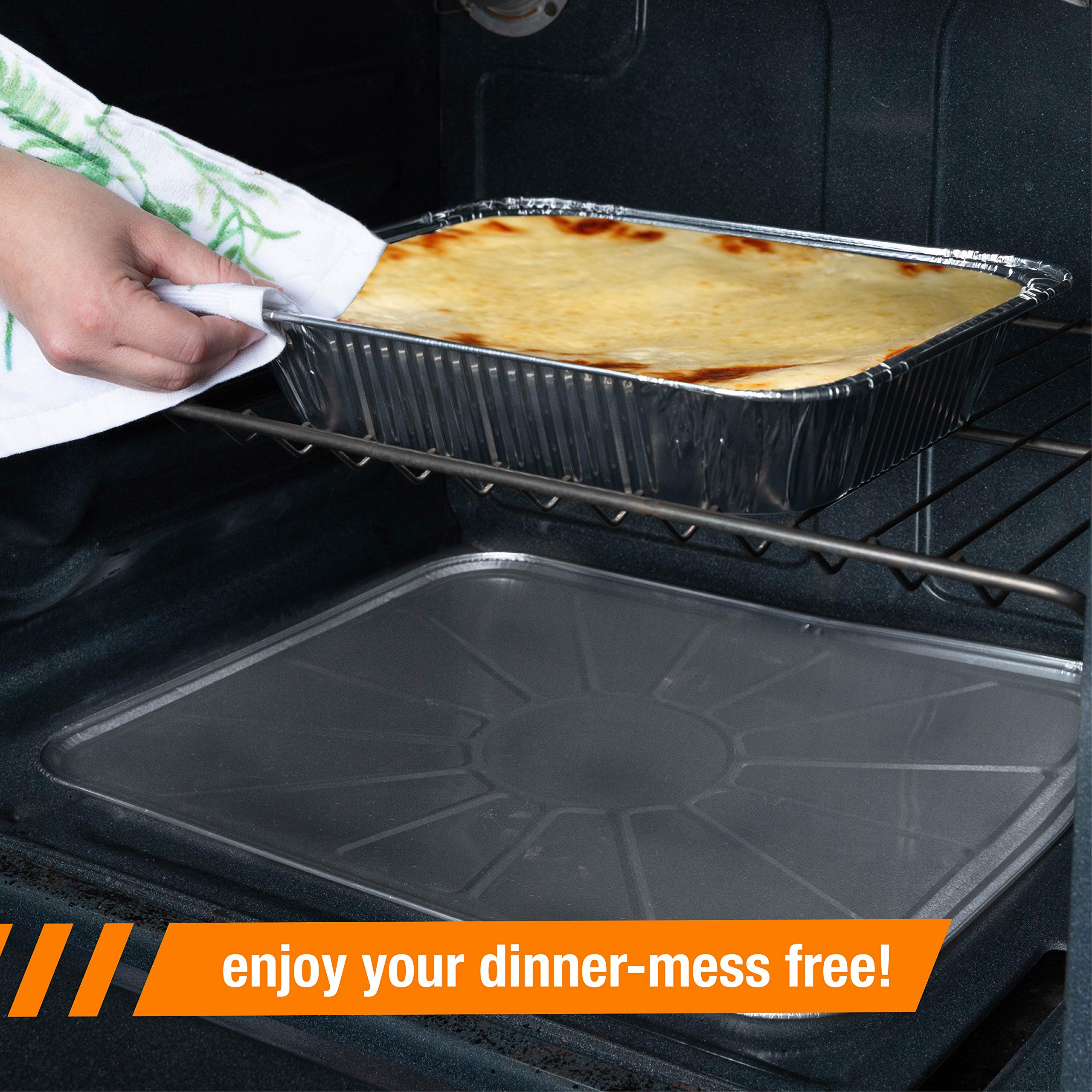 PLASTICPRO Disposable Foil oven liner Reusable Oven Drip Pan - Tray for Cooking and Baking Pack of 20