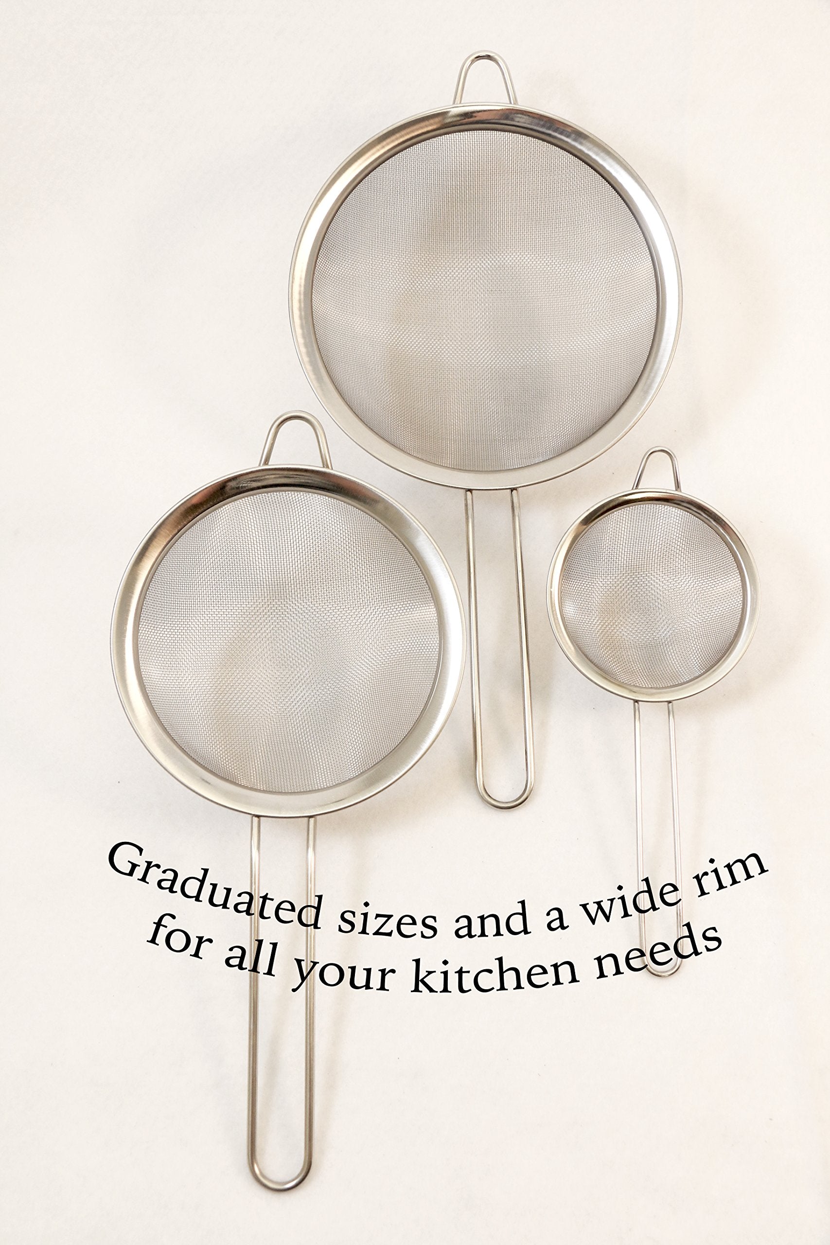 Excelsteel Mesh Set Strainer, 4''/ 6.5''/ 8''