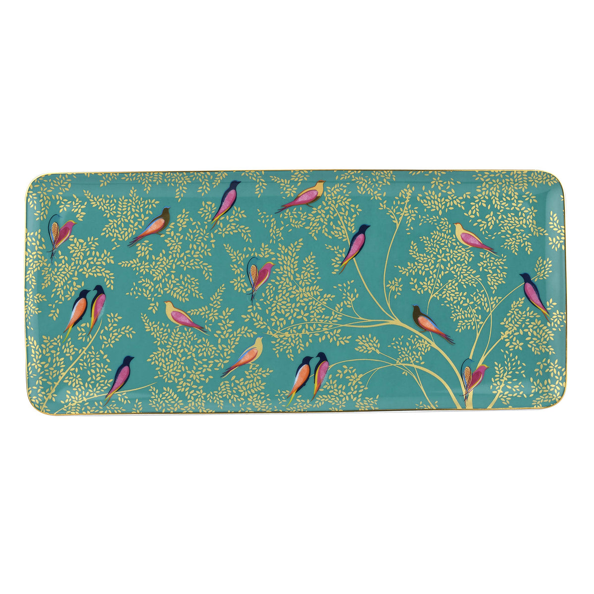 Portmeirion Sara Miller London Chelsea Sandwich Tray | 14 Inch Serving Tray For Appetizers And Snacks | Made Of Fine China With