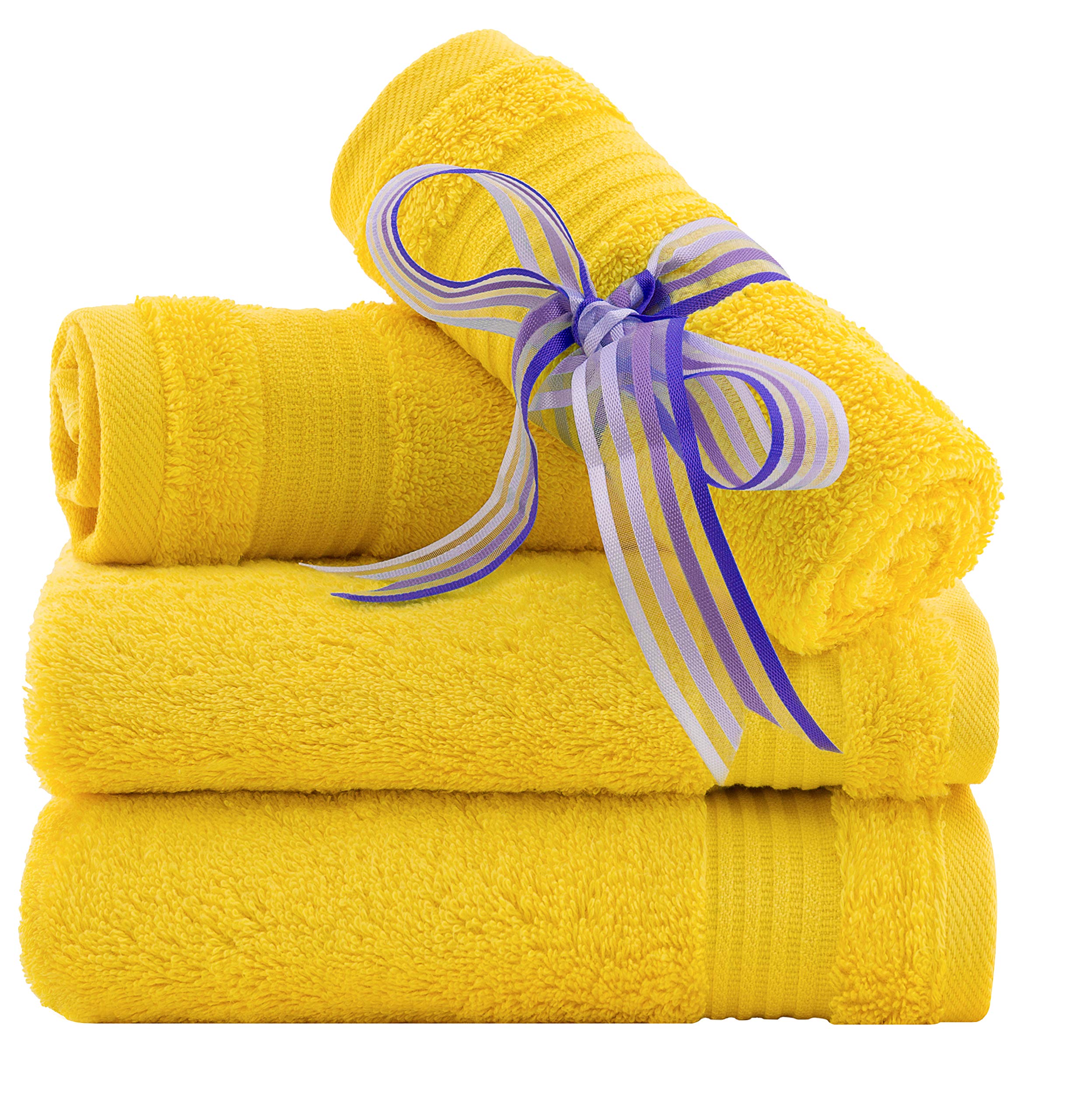 American Veteran Towel, Washcloths For Bathroom, 4 Piece Washcloth Set, 13 Inch 100% Turkish Cotton Towels, Soft Absorbent Small