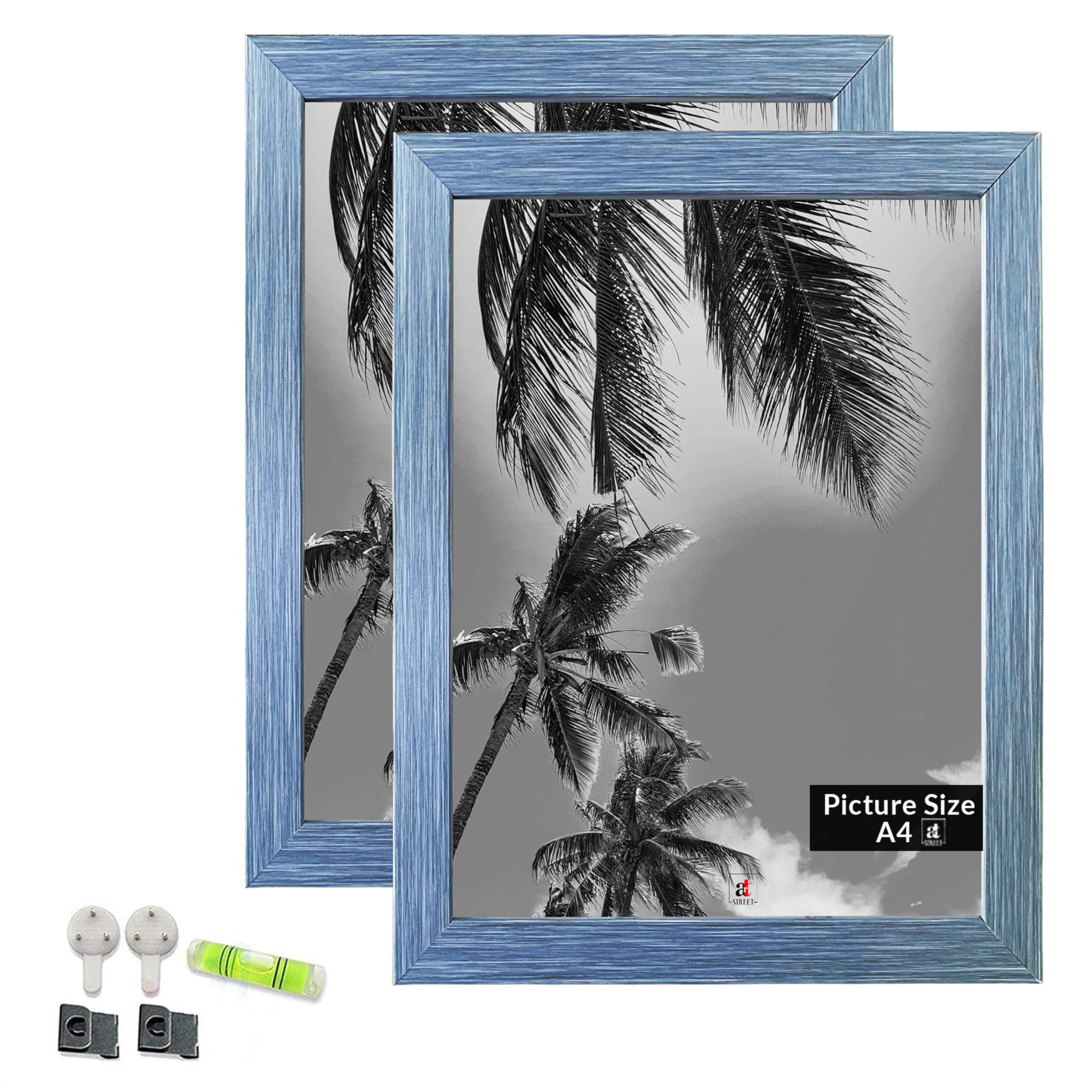 Art Street A4 Size Certificate, Document Photo Frames Set Of 2 For Home Decoration, Living Room, Office Decoration (Blue, Size: 