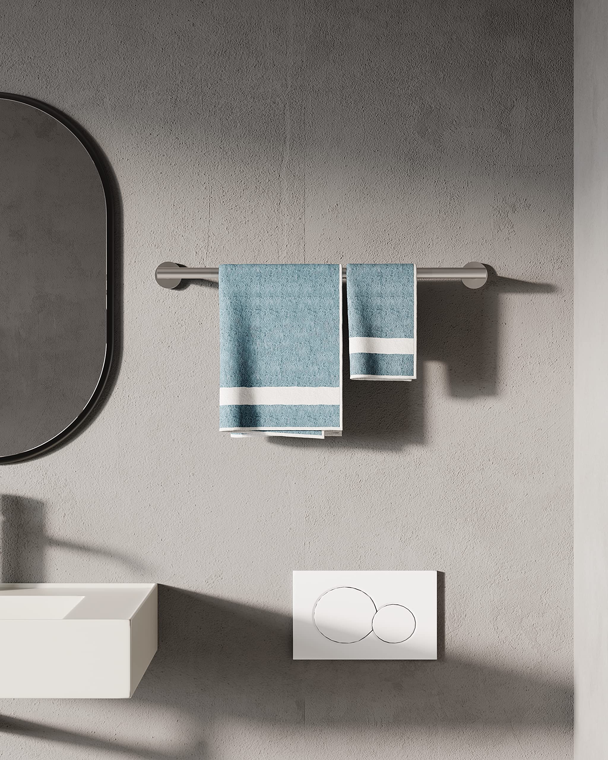 Rarxtr 24 Inch Brushed Towel Bar Towel Rack For Bathroom Kitchen Hand Towel Holder Dish Cloths Hanger Sus304 Stainless Steel Rus