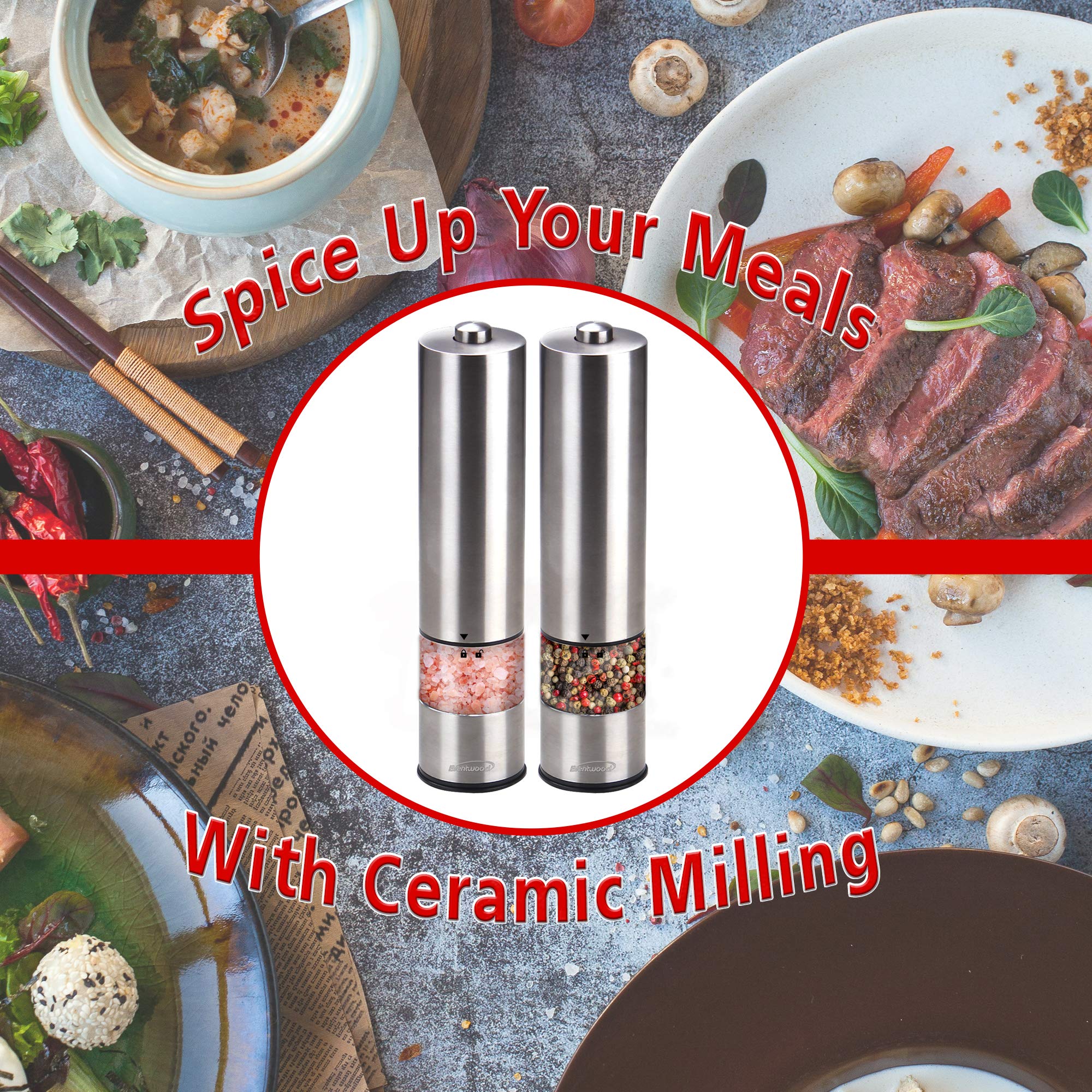 Brentwood Sg-2321S Seasoning Grinder, Standard, Metallic