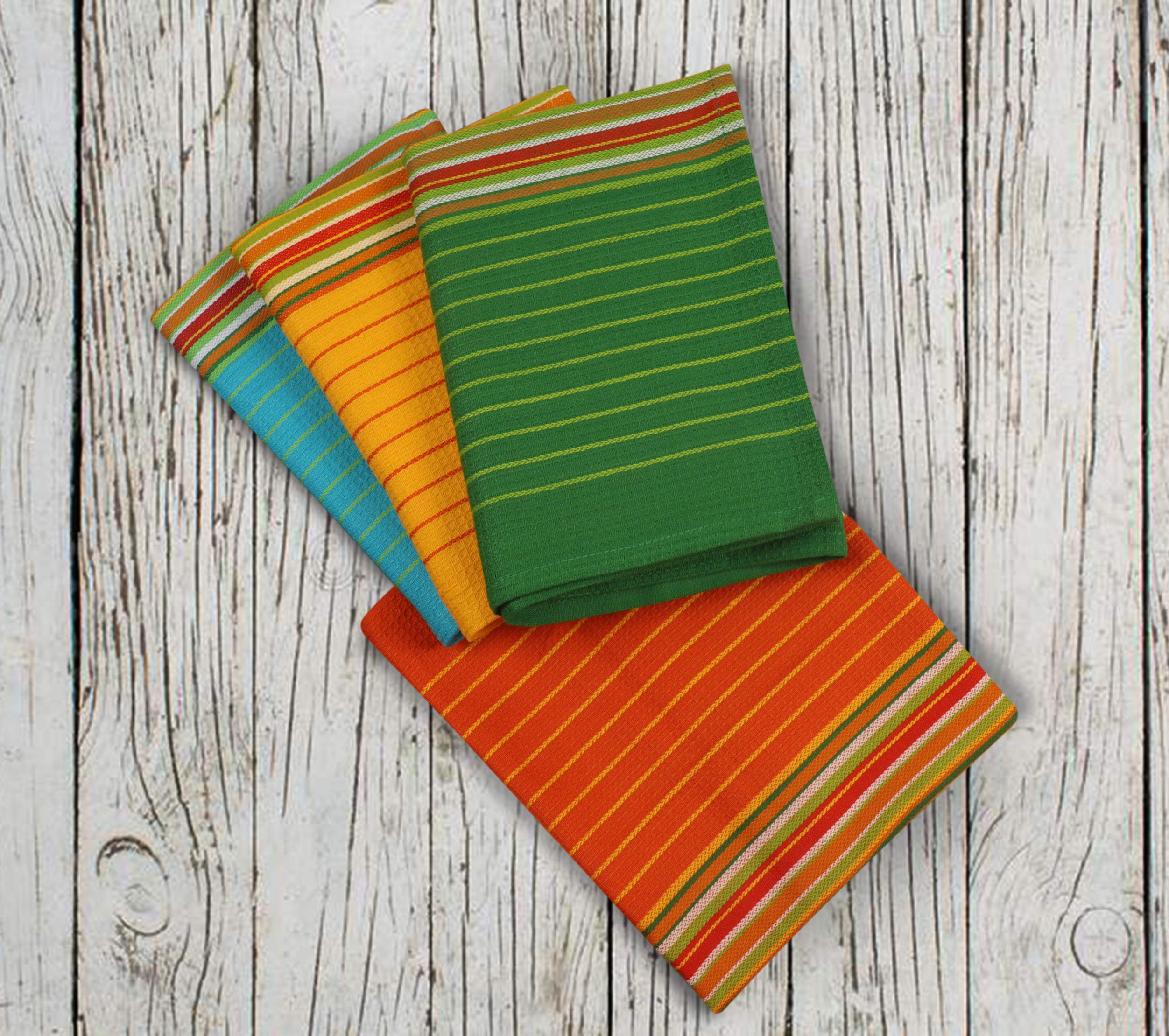 Gratico Kitchen Towels (20X28 Inches 12 Pack) Extra Large Premium Stripes Dish Towels For Kitchen Dish Cloths Highly Absorbent 1