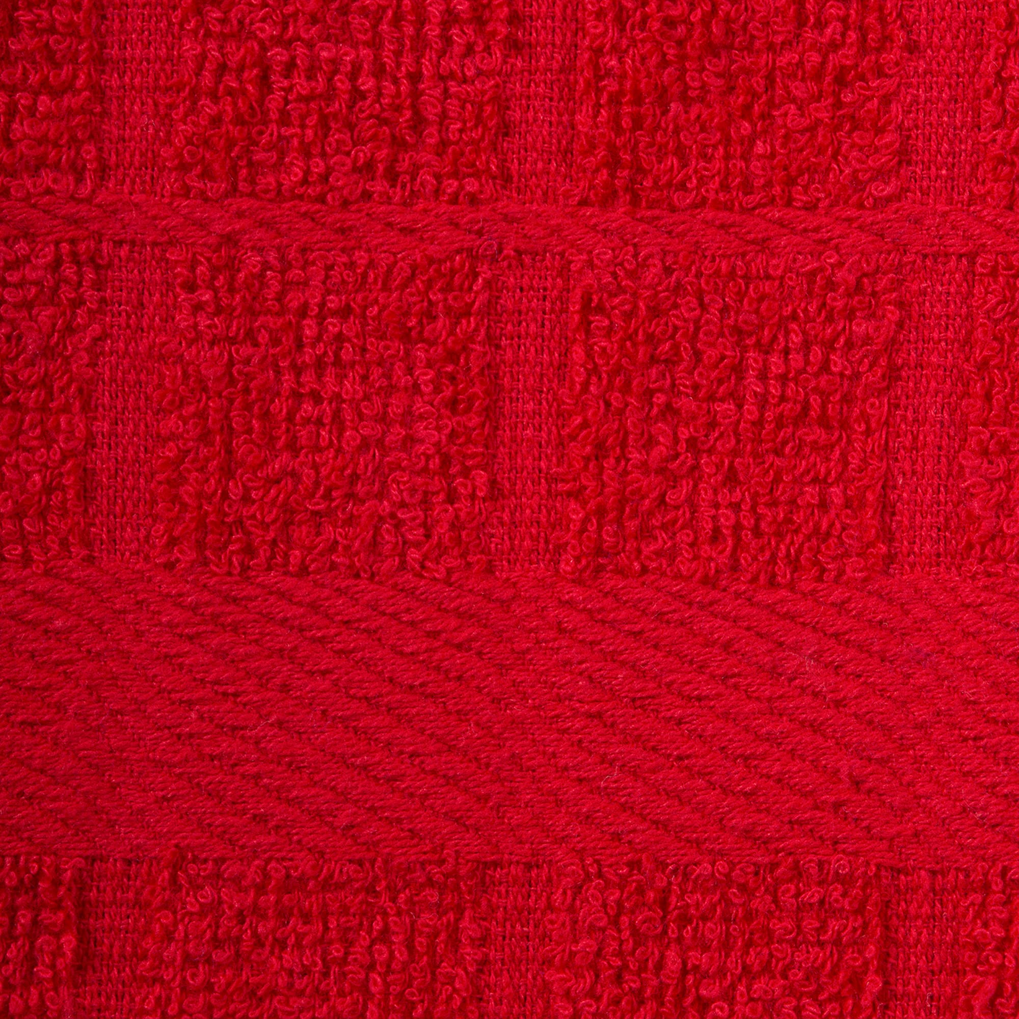 DII Basic Terry Collection Solid Windowpane Dishcloth Set  12x12  Red  6 Piece