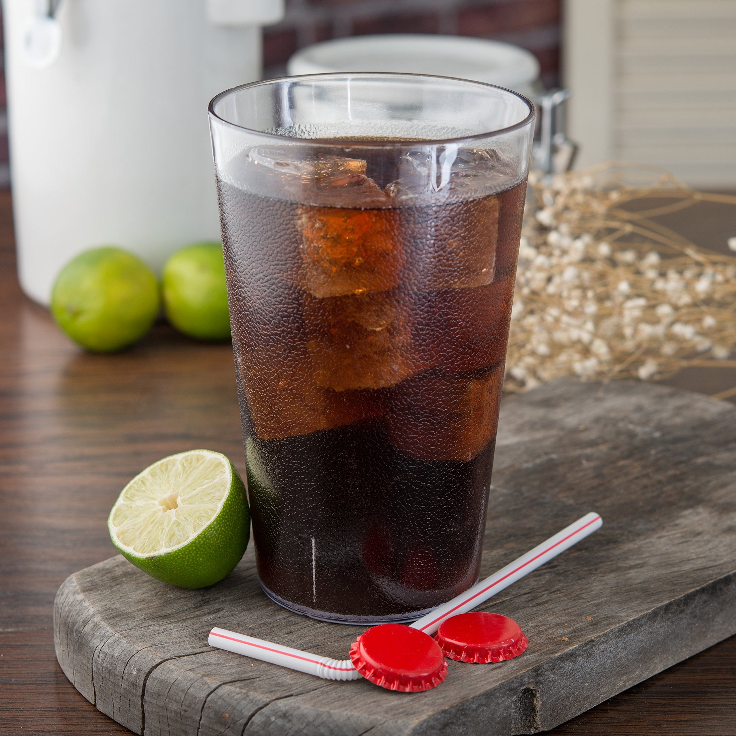 Carlisle Foodservice Products Stackable Stackable Tumbler Plastic Tumbler With Pebbled Exterior For Restaurants, Catering, Kitch