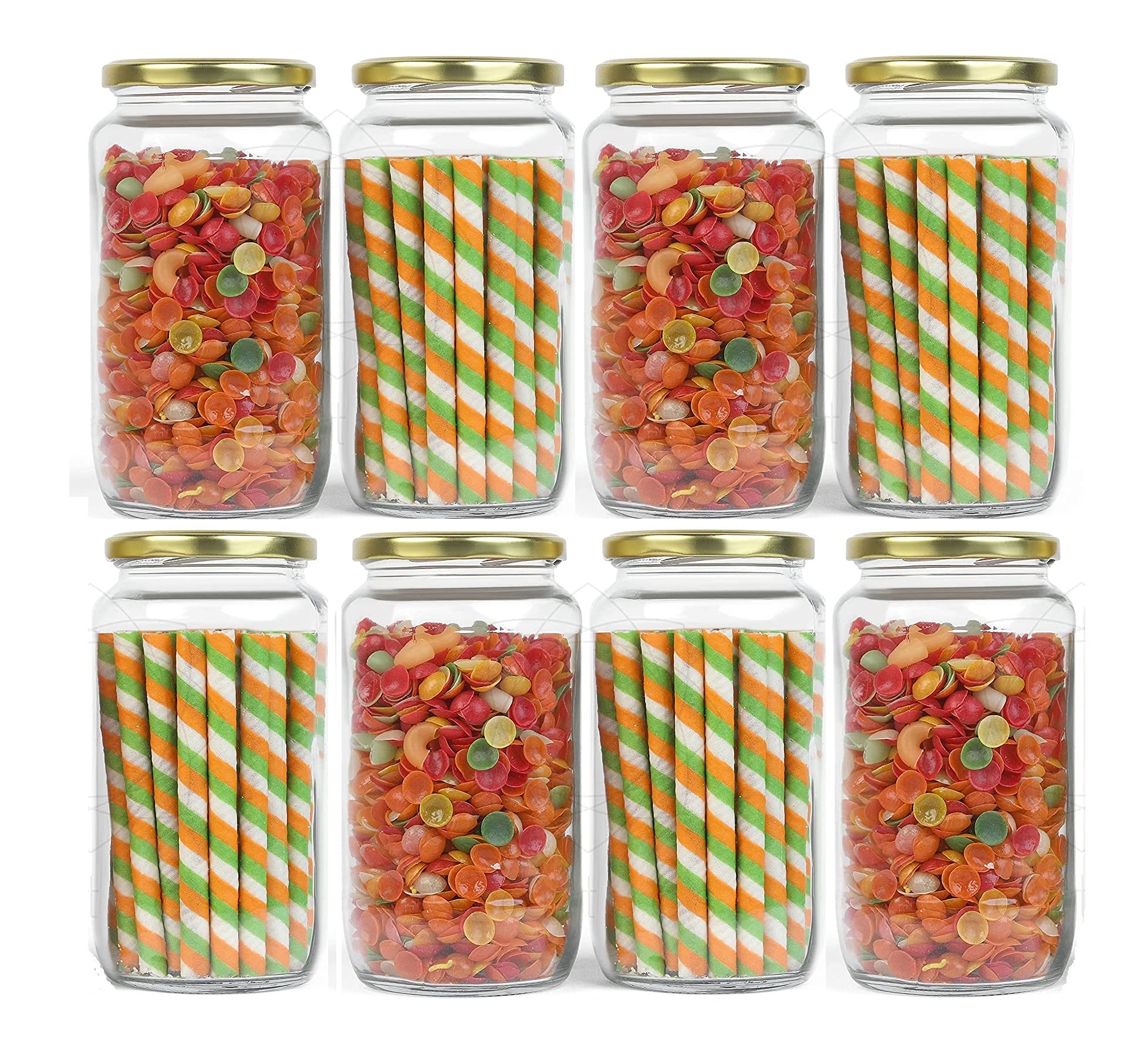 Cartvilla 1000 Gram Glass Jar With Air Tight Golden Lid For Kitchen Dried Masla Storage Jar,Honey Jar,Jar And Container,Spice Ma