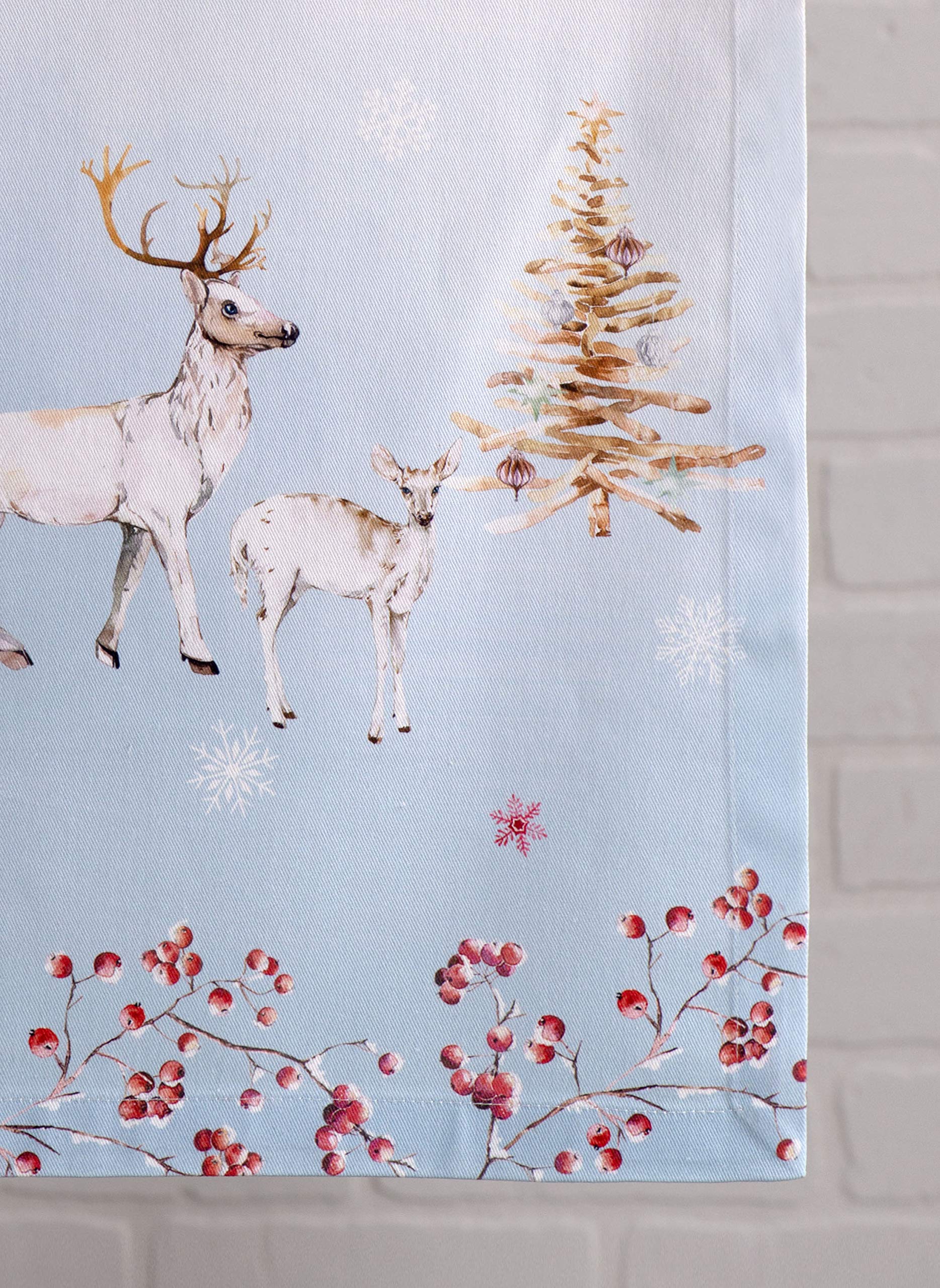 Maison D' Hermine Tablerunners 100% Cotton Decorative Tablerunner Table Cover, Holiday, Dinner & Dining, Fairytale Forest (Singl