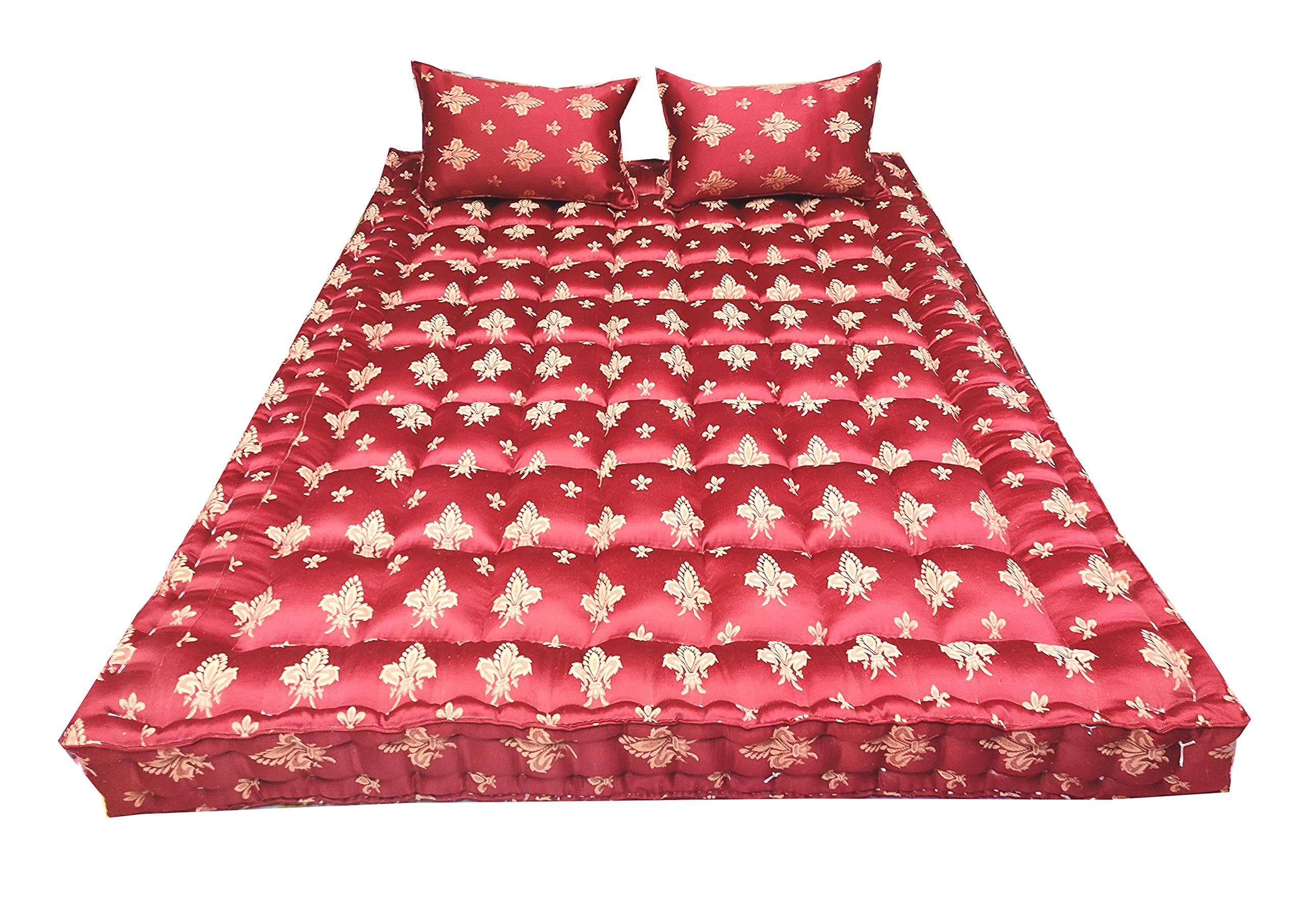 Ozone Mattress Organic Kapok Silk Cotton Ilavam Panju Double Cot Bed Mattress, 6.25 x 4 ft / 75 x 48 x 6 inch, Multicolour