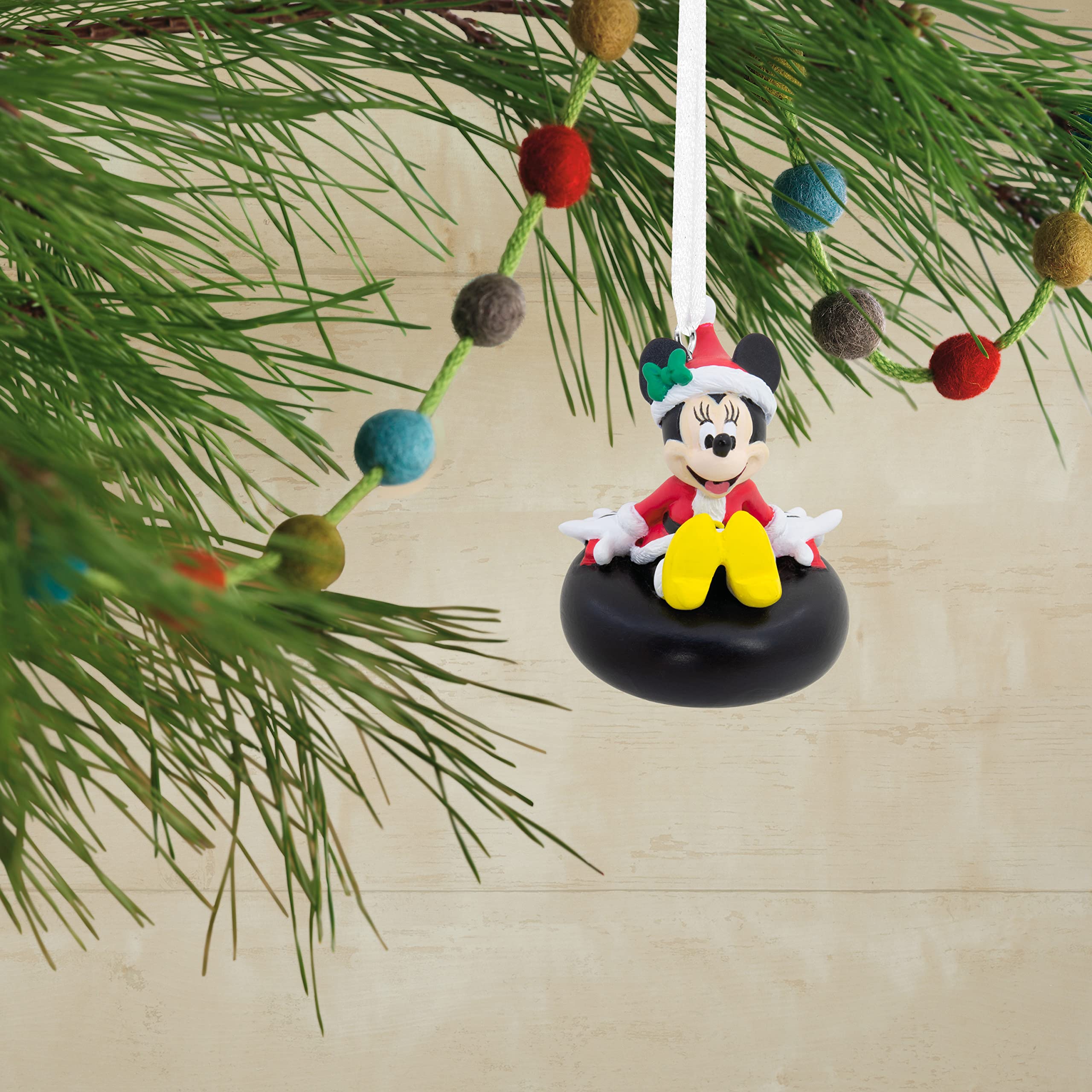 Hallmark Disney Minnie Mouse on Snow Tube Christmas Ornament
