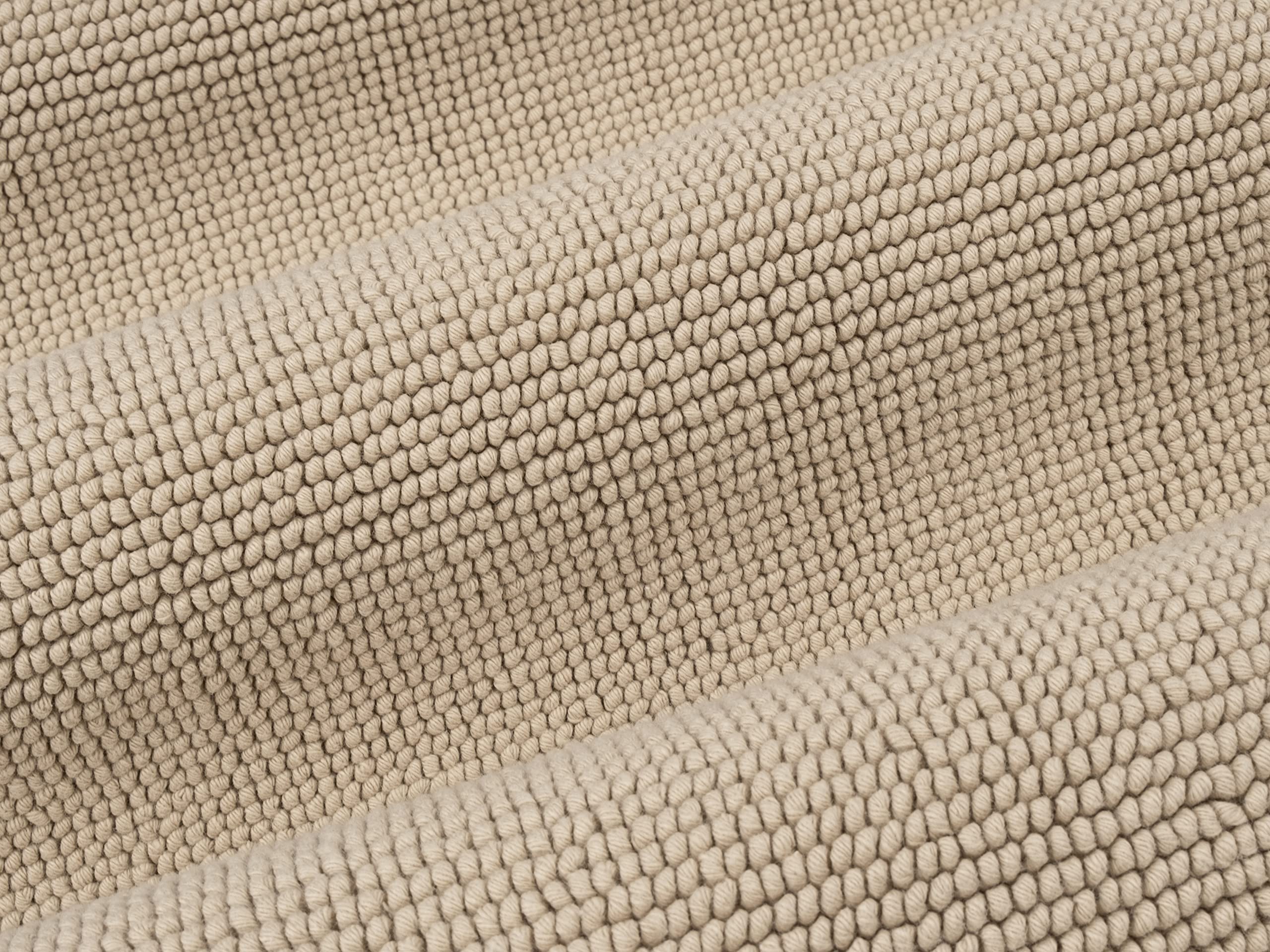 100% Cotton Bath Rugs For Bathroom, 20 X 34 Inches And Non Slip Backing Bath Math Rugs, Beige Bathmat Rug