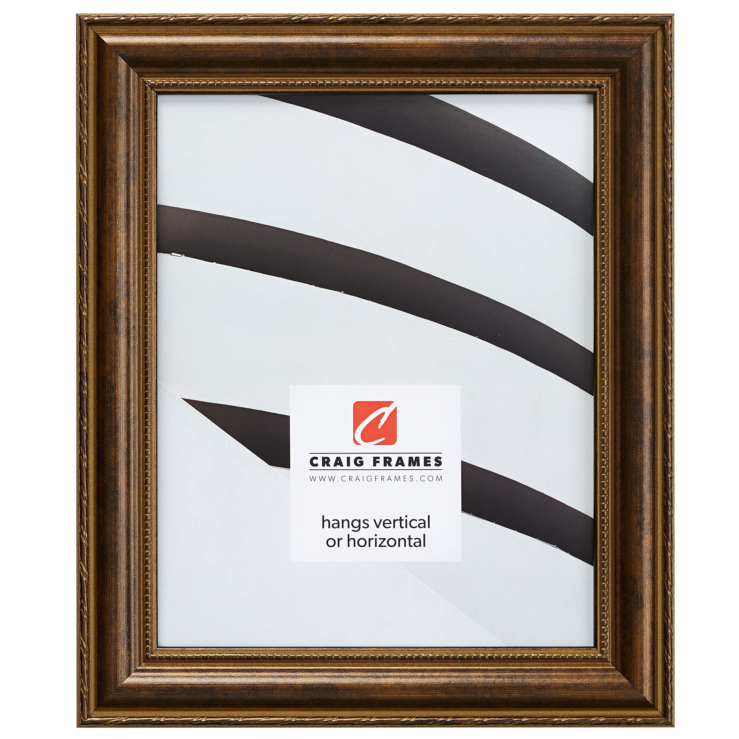 Craig Frames Victoria, 12x20 Picture Frame, Ornate Bronze