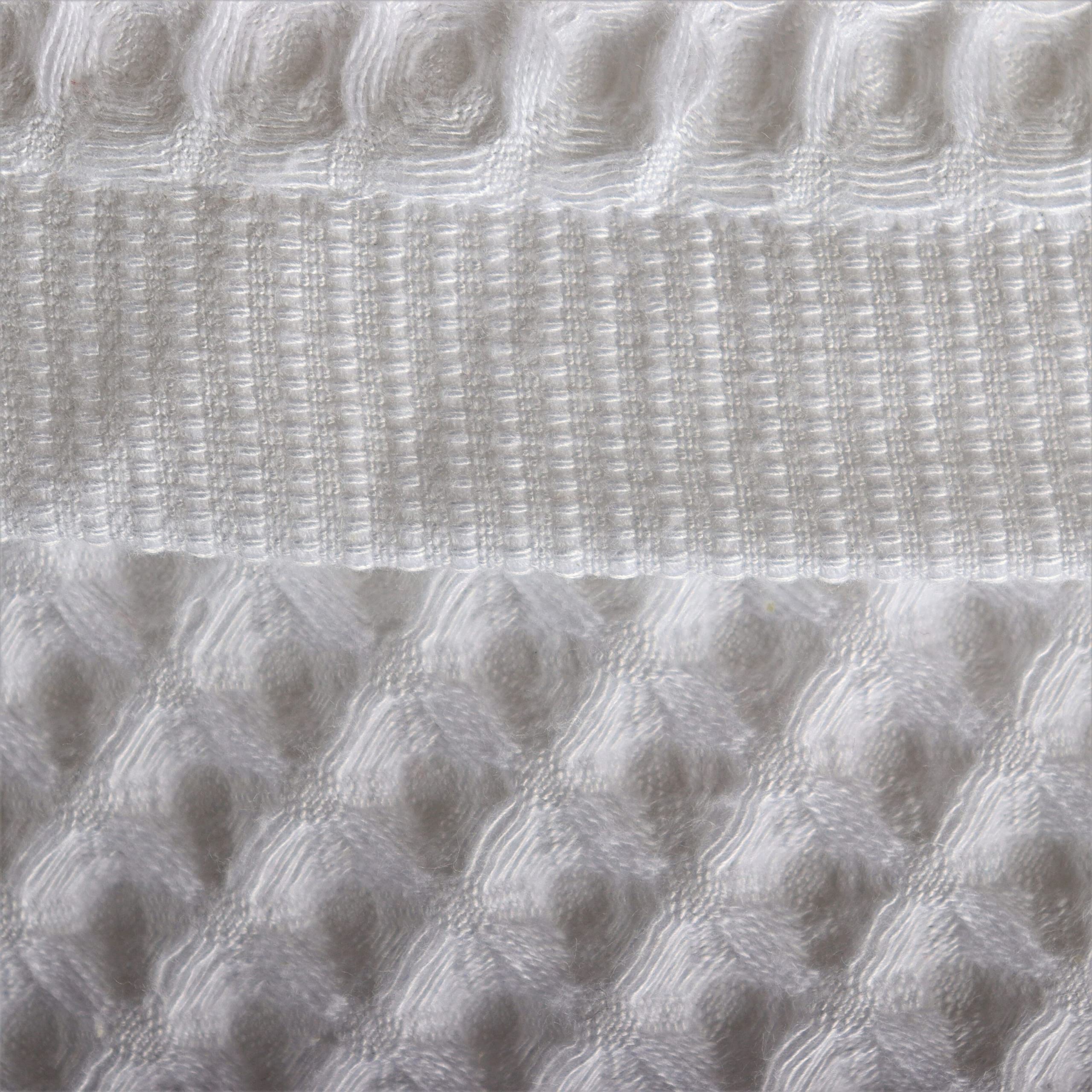 Pskl - 4 Pieces Waffle Towel Sets For Bathroom, Premium Organic Turkish Cotton 2 Hand Towels 2 Bath Towels Set (White)