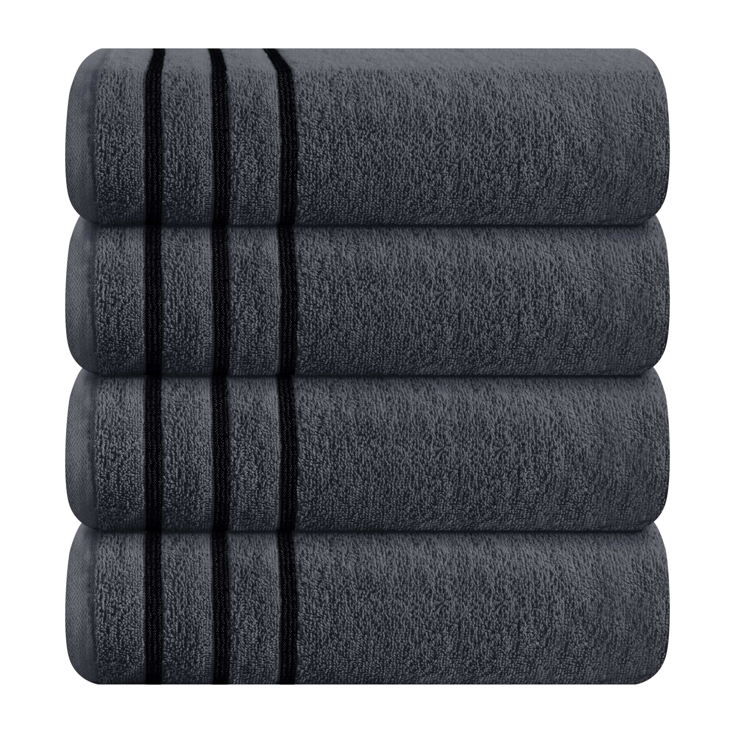 Myown Ultra Soft 4 Pack Oversized Bath Towel Set 27X54 Inches, 100% Cotton Bath Towels, Highly Absorbant Compact Quickdry & Ligh