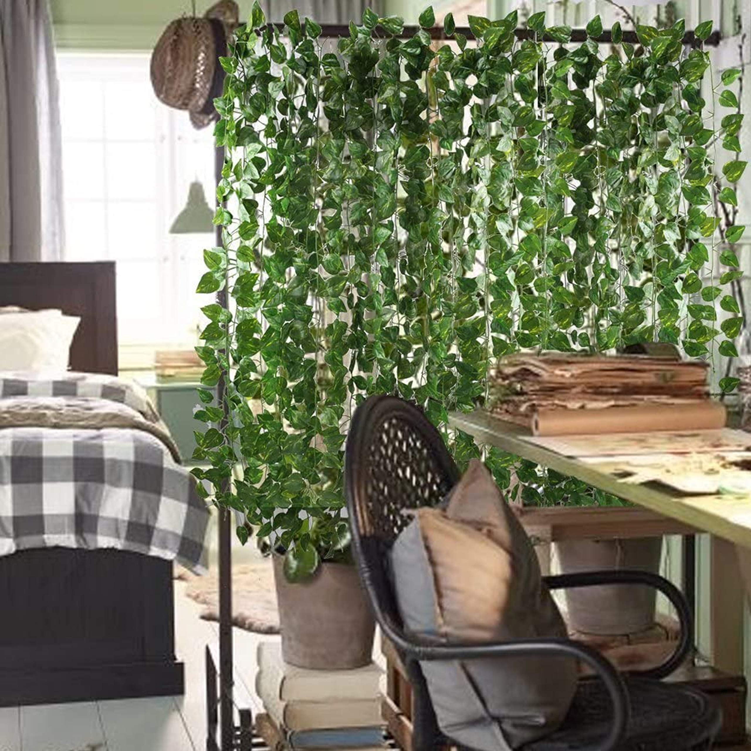 Tdas Artificial Ivy Garlands Leaves Greenery Hanging Vine Creeper Plants For Home Decor Door Wall Balcony Decoration Party Festi
