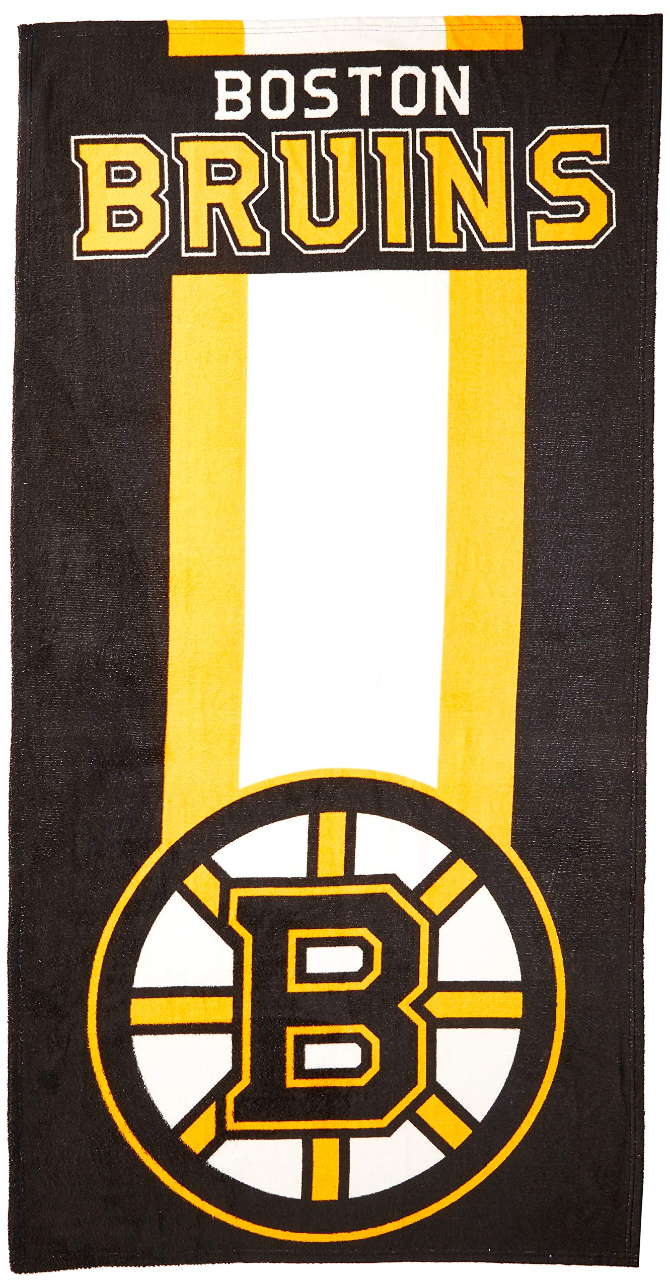 Northwest Nhl Boston Bruins Beach Towel, 30'' X 60'', Zone Read