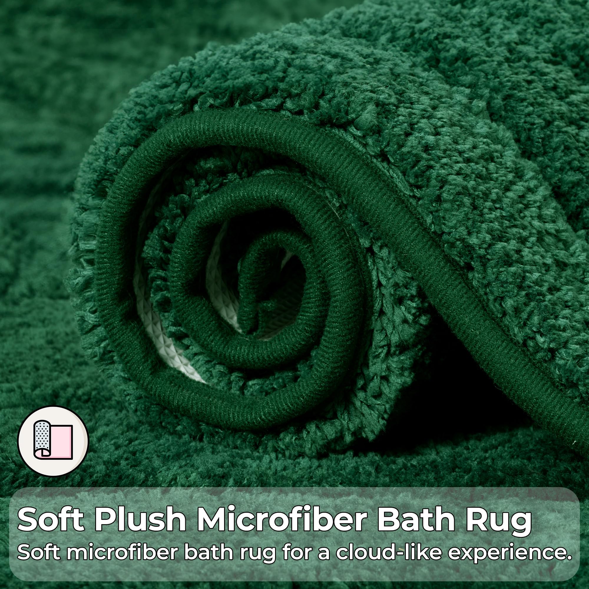 Granny Says Green Bathroom Rugs Non Slip, 16'' X 24'', Bath Rugs For Bathroom, Small Bathroom Rug Washable,Absorbent Bath Mats F