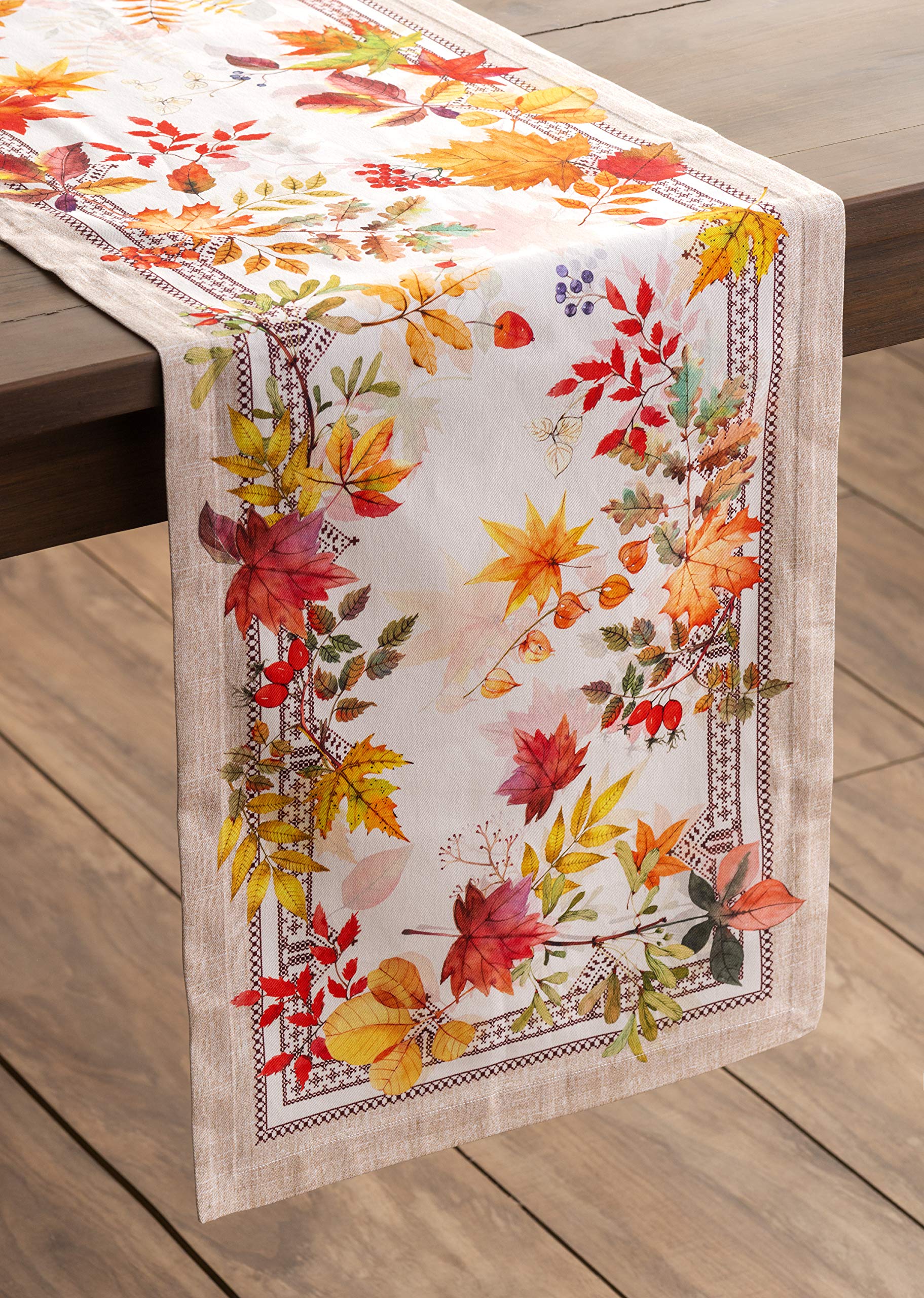 Maison D' Hermine Tablerunner 100% Cotton Table Runner Decorative Table Covers, Dining, Home, Banquet, Buffet, Amarante (Single