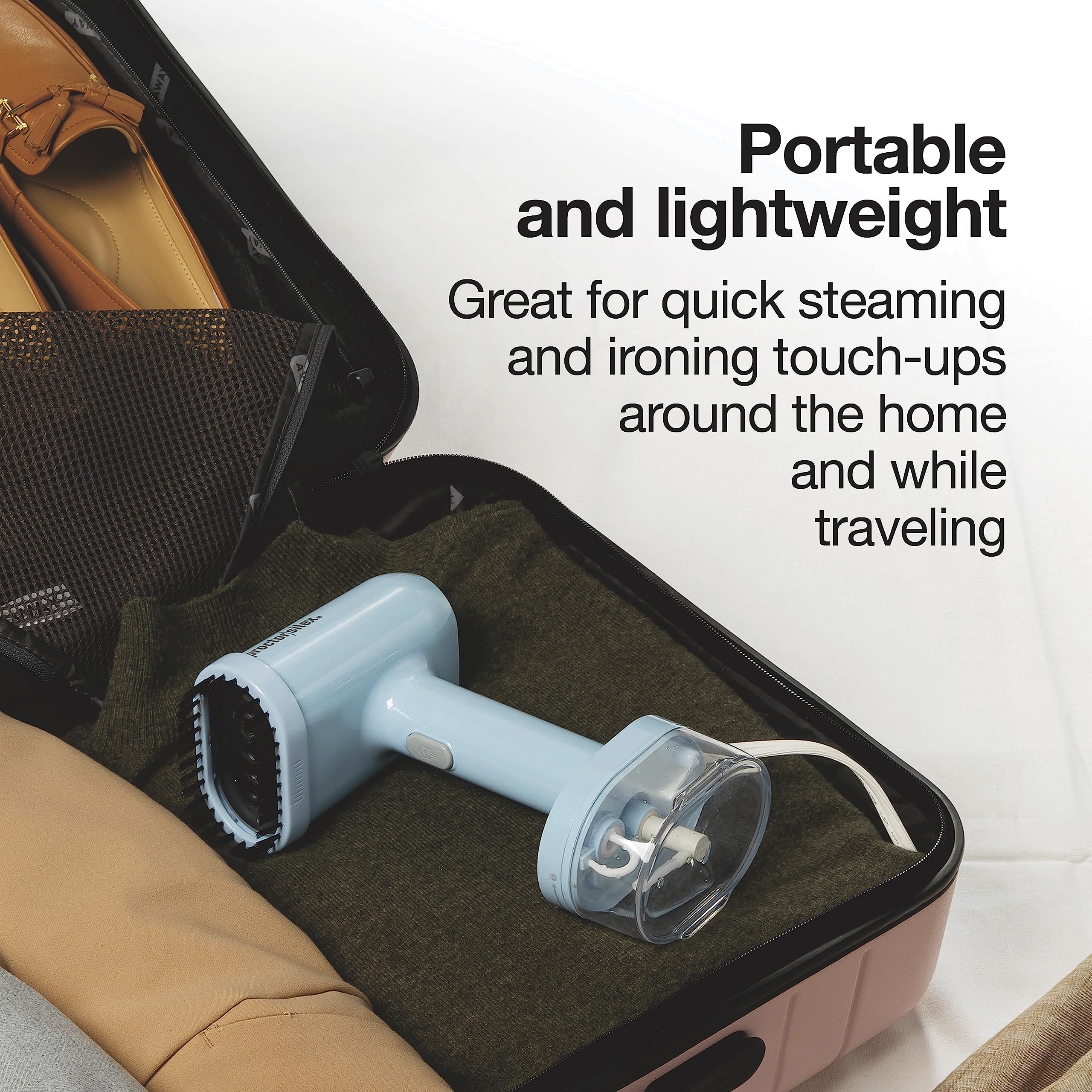 Proctor Silex Compact Travel Iron & Garment Steamer For Clothes, Ready In 45 Seconds For 7 Minutes Of Continuous Use, Portable A