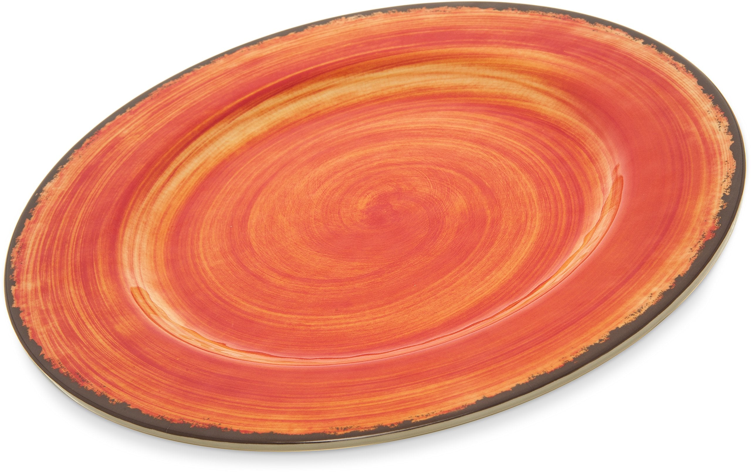 Carlisle Foodservice Products Mingle Resuable Plastic Plate Dinner Plate With Pottery Style For Home And Restaurant, Melamine, 1
