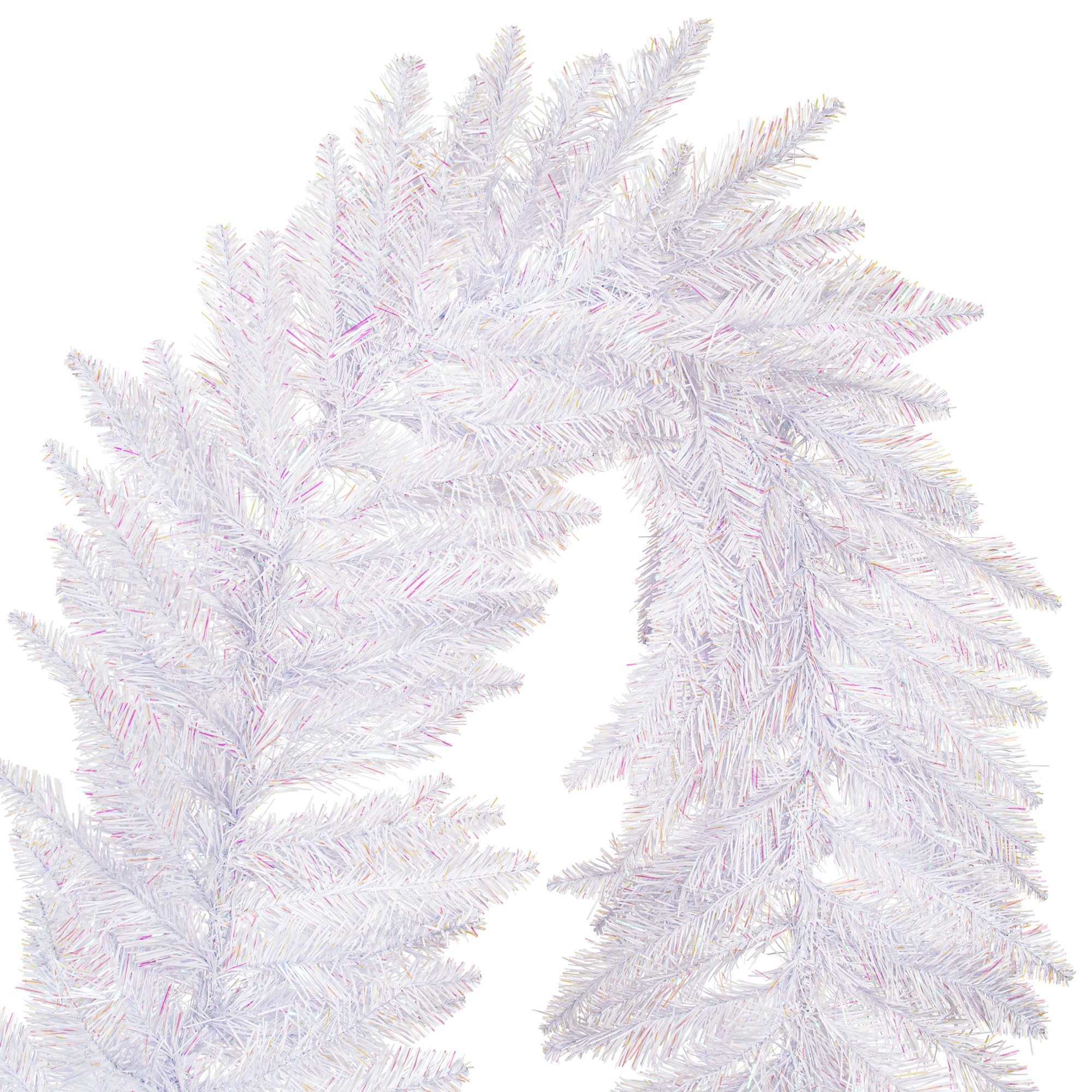 Vickerman 9' x 14 Sparkle White Spruce Artificial Christmas Garland - Unlit - Traditional White Flocked Garland - Reliable and D