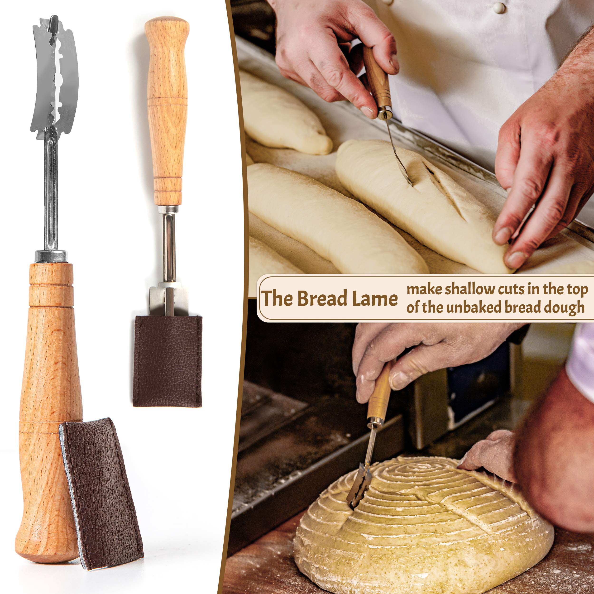 CRISS ELITE Sourdough Bread Baking Supplies Starter Kit - 2 Round 9" Natural Rattan Proofing Baskets, Perfect Gift Set