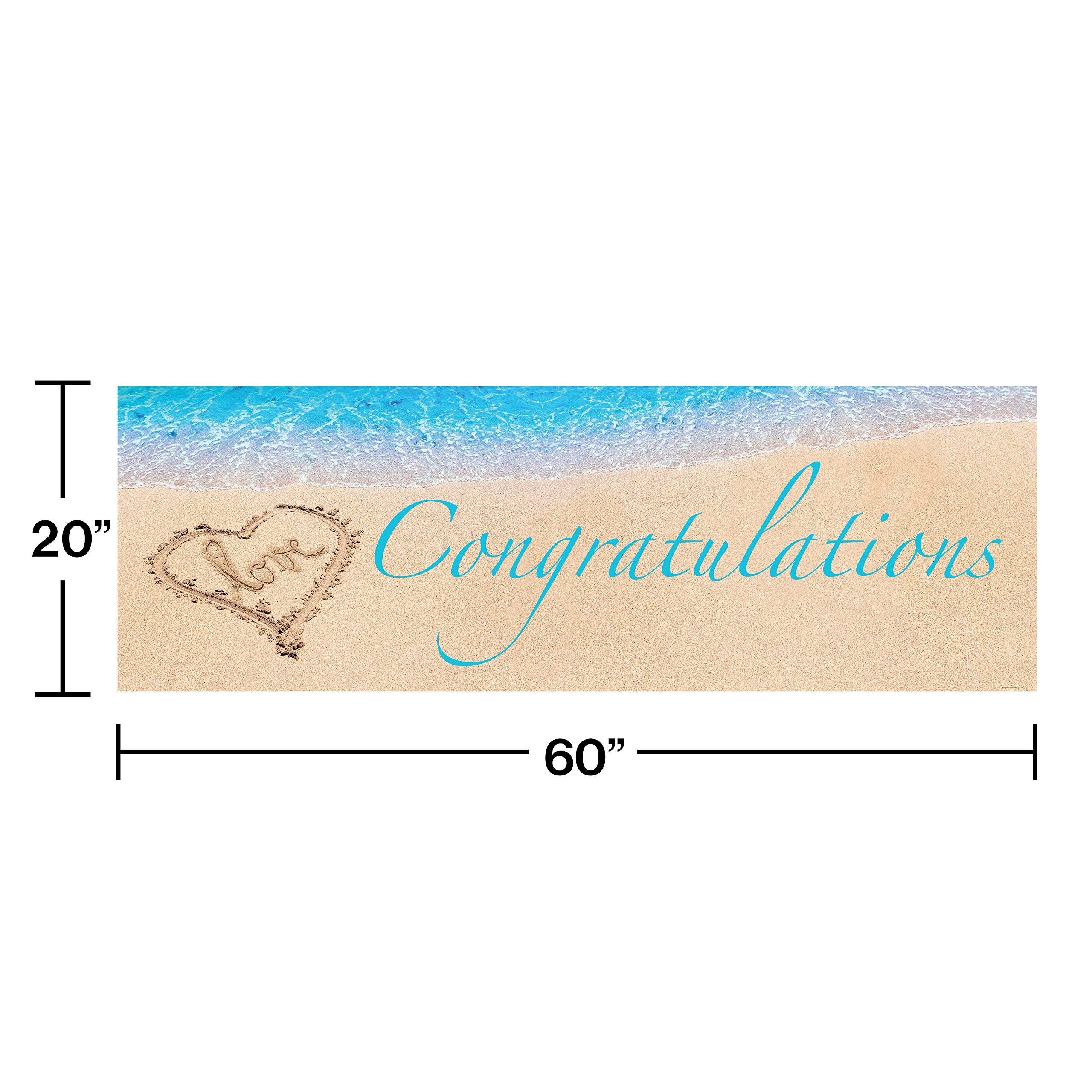 Creative Converting Wedding Banner, 20'' X 60'', Multicolored