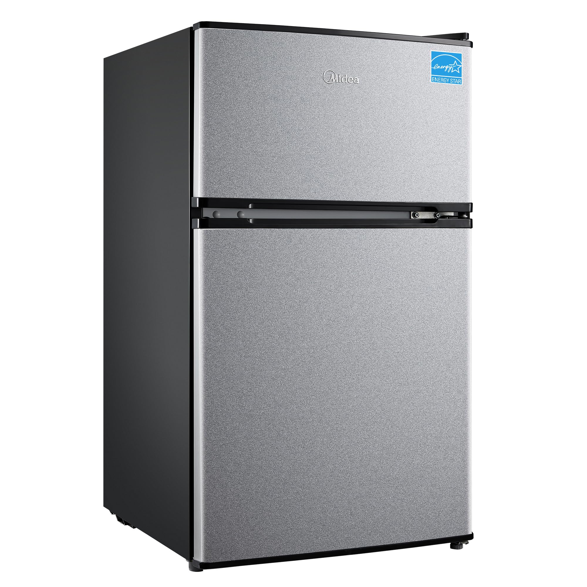 Midea WHD-113FSL 3.1 Cu Ft Compact Fridge with Freezer, Energy Star Certified Mini Fridge with Interior Light, Adjustable Shelve