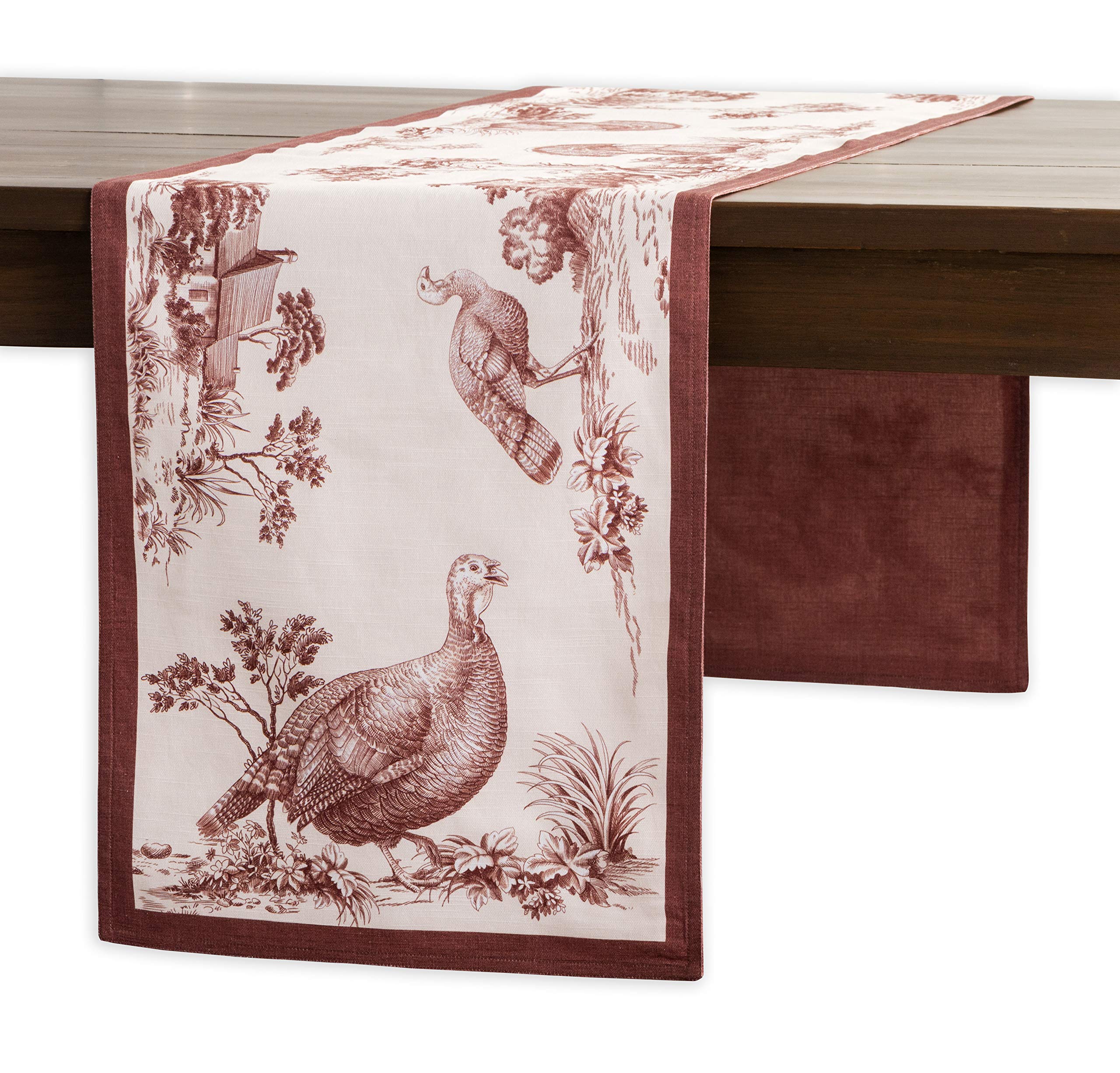 Maison D' Hermine Tablerunner 14.50''X108'' 100% Cotton Decorative Table Runners, Kitchen, Party, Restaurant & Camping, Holy Jou