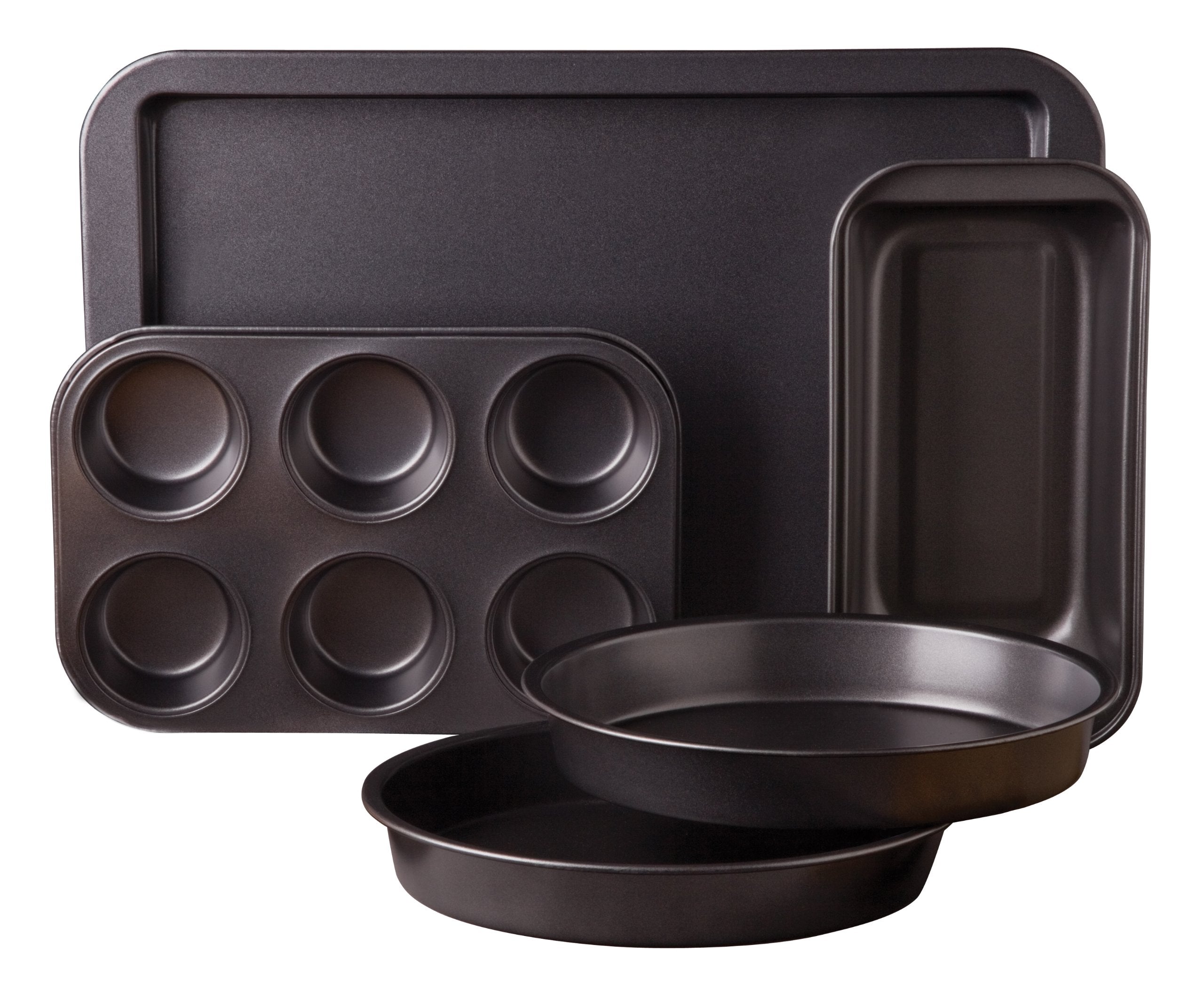 Gibson Love-To-Bake, 5-Piece Bakeware Set, Carbon Steel