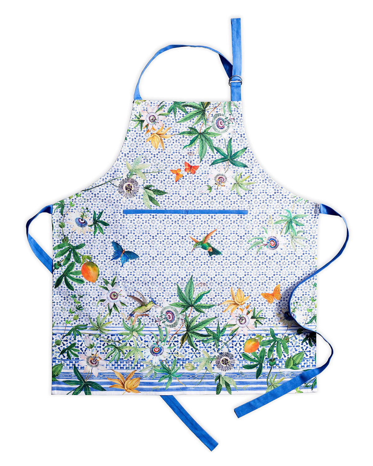 Maison D ' Hermine Apron 100% Cotton 27.50 Inch X 31.50 Inch 1 Piece Adjustable Neck Strap Cloth Apron With Center Pocket For Gi