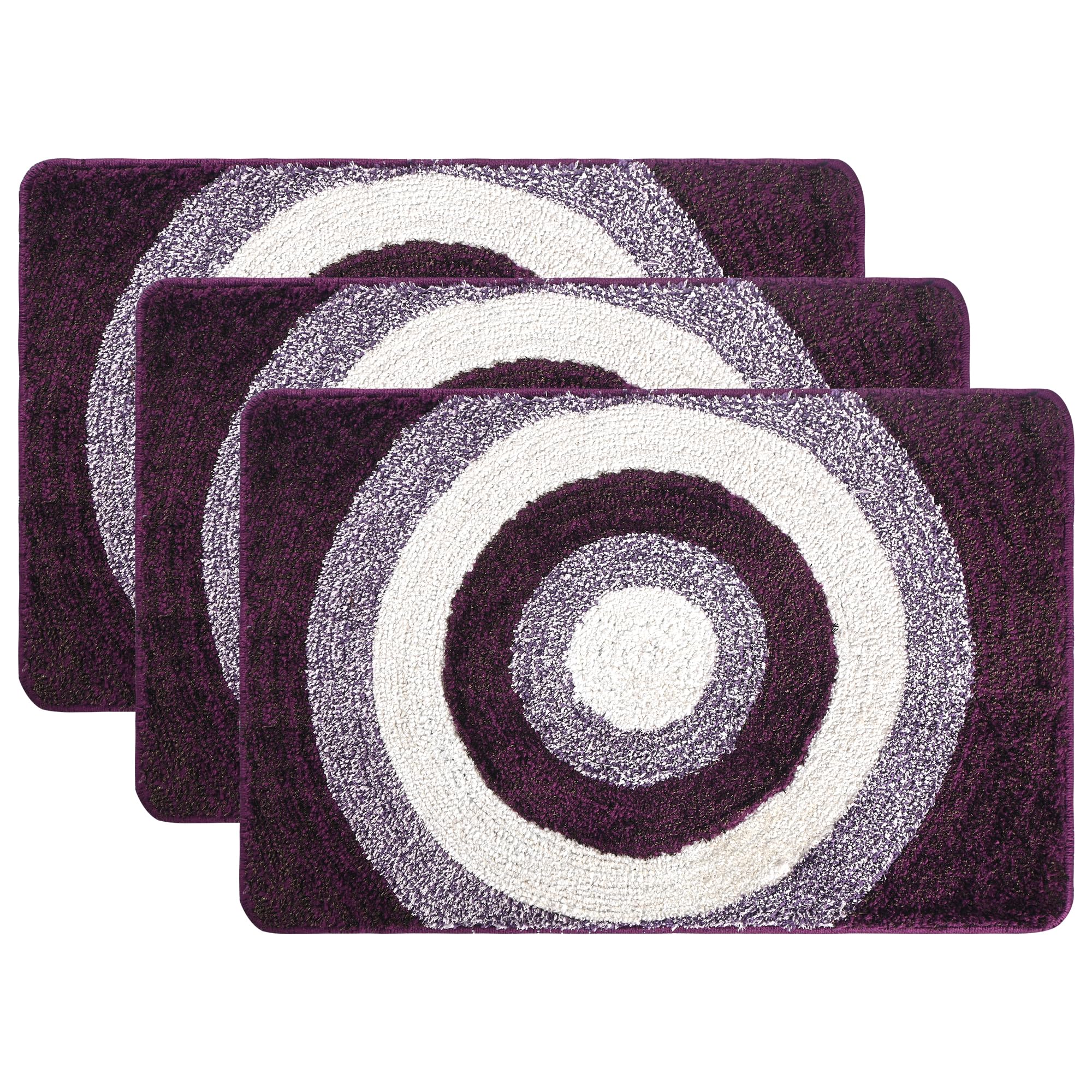 Kuber Industries 3 Pcs Anti Skid Mat For Bathroom Floor | 16X24 Inch Anti Slip Paydan/Footmat For Home & Kitchen | Doormat & Bat