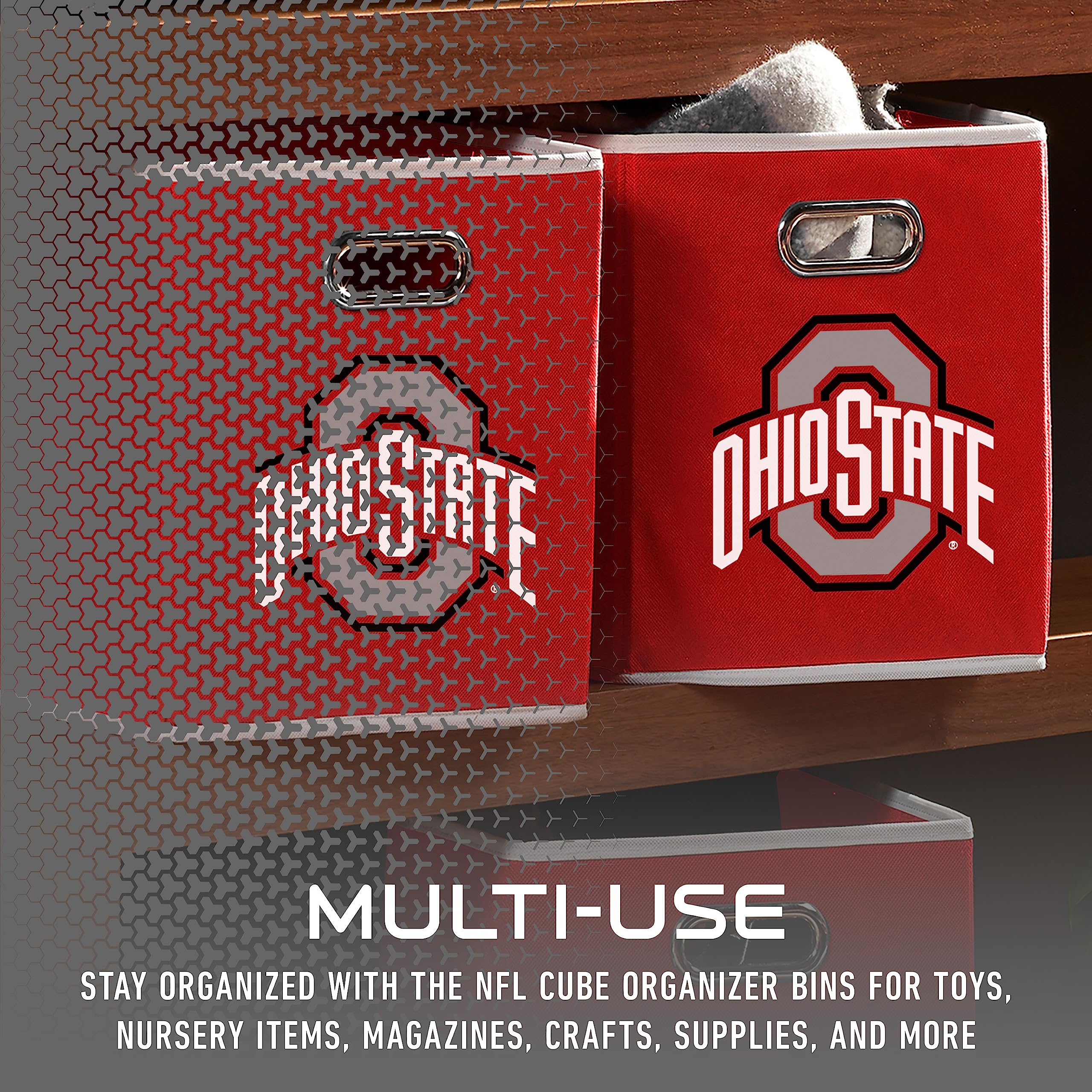 Franklin Sports Unisex Franklin Sports Ncaa Ohio State Buckeyes Storage Bin, Team Specific, One Size Us