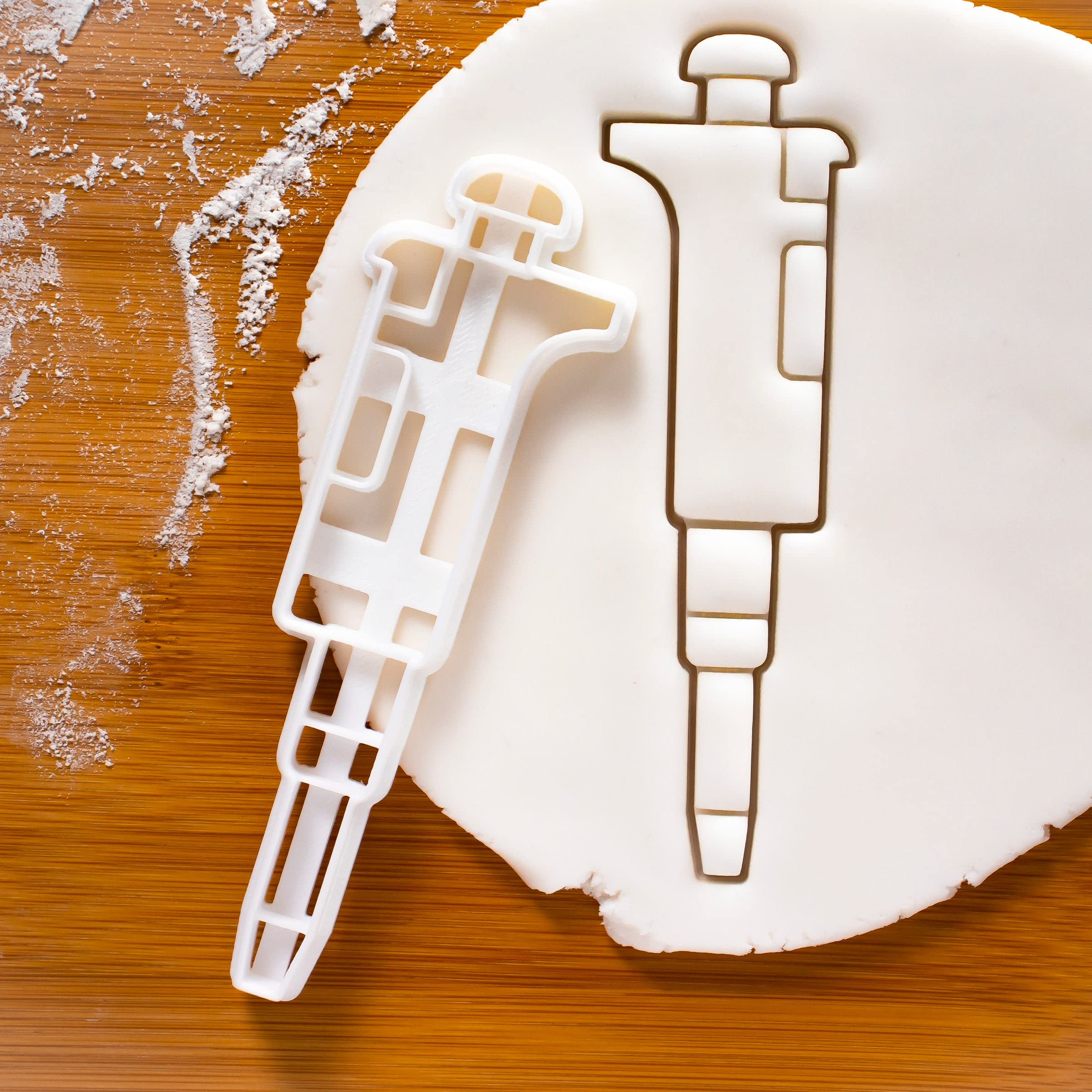 Set Of 3 Pipette Cookie Cutters (Designs: Micropipette, Electronic Pipette, And Pipette Pump), 3 Pieces - Bakerlogy